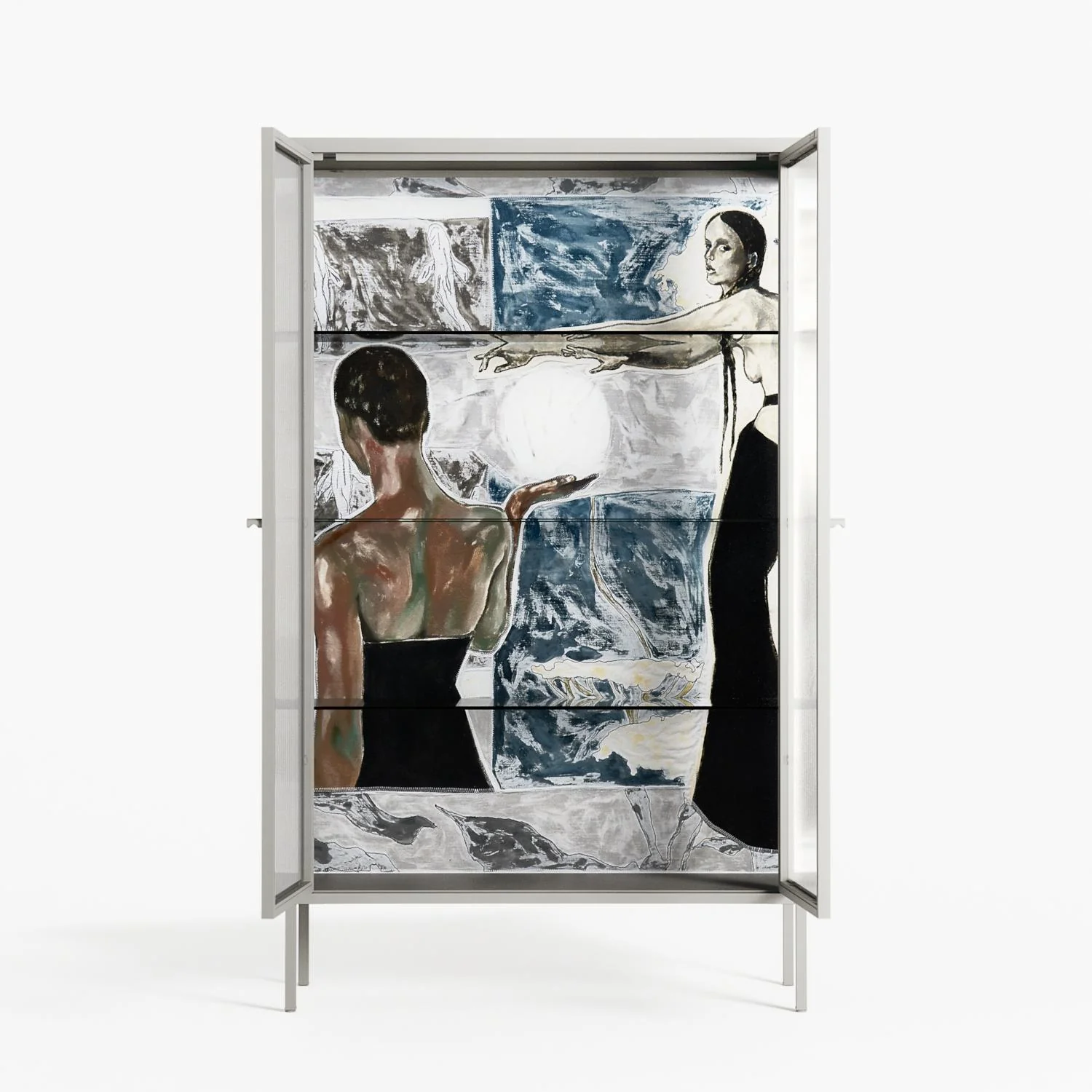 Balance - Cabinet - Sophie Goudman-Peachey - Chalk - Reeded glass - Image 3