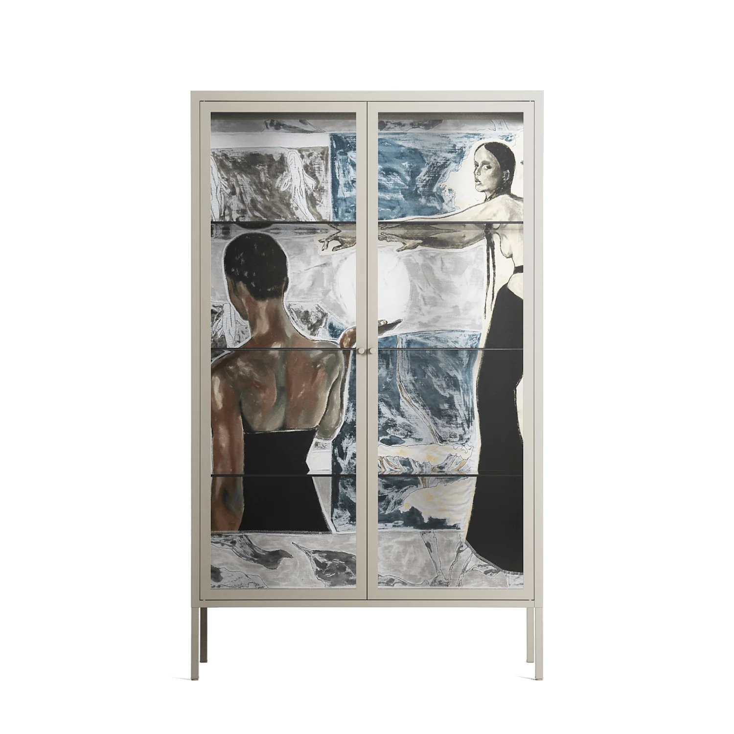 Balance - Cabinet - Sophie Goudman-Peachey - Pebble - Clear glass