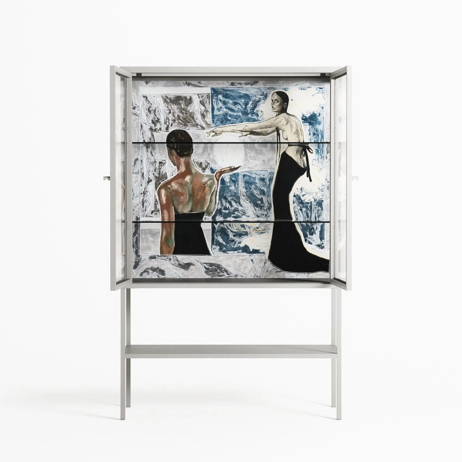 Balance - Loft Cabinet - Sophie Goudman-Peachey - Chalk - Clear glass - Image 3