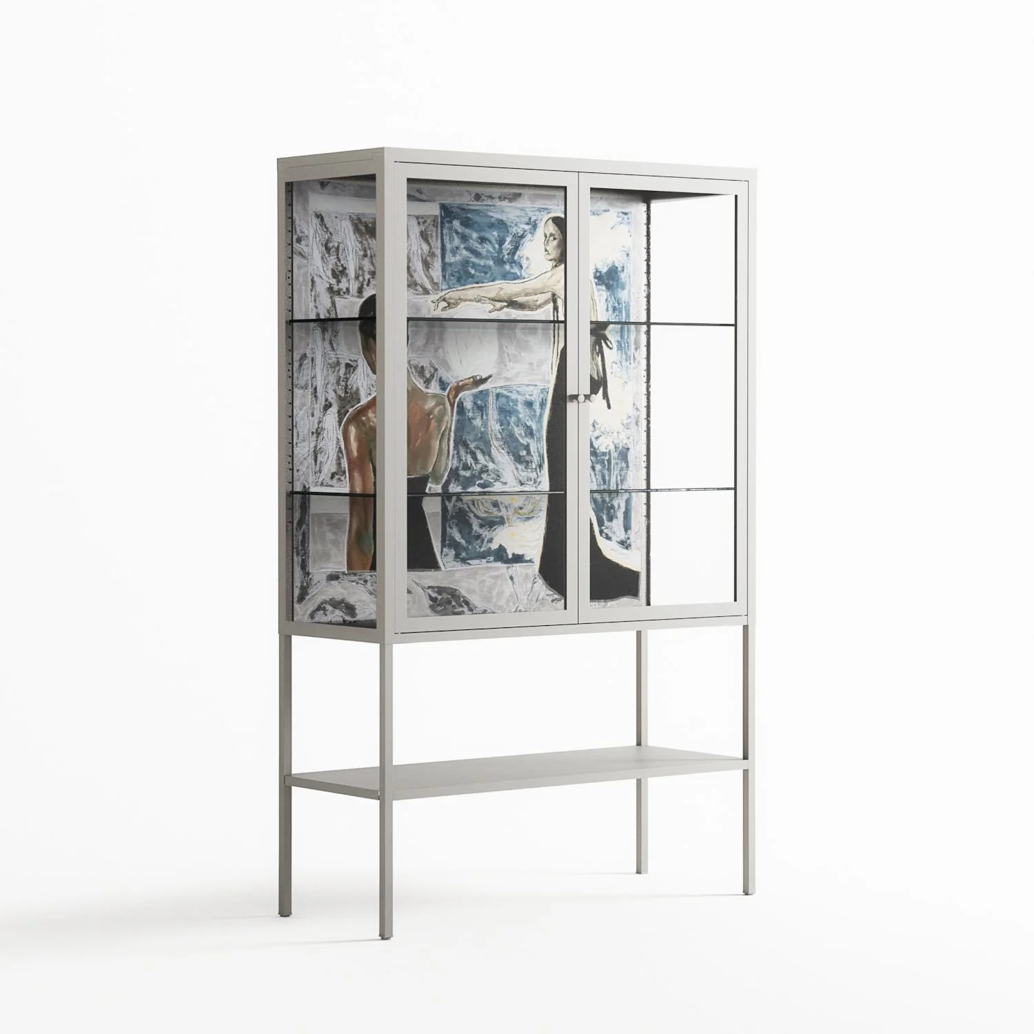 Balance - Loft Cabinet - Sophie Goudman-Peachey - Chalk - Clear glass - Image 4