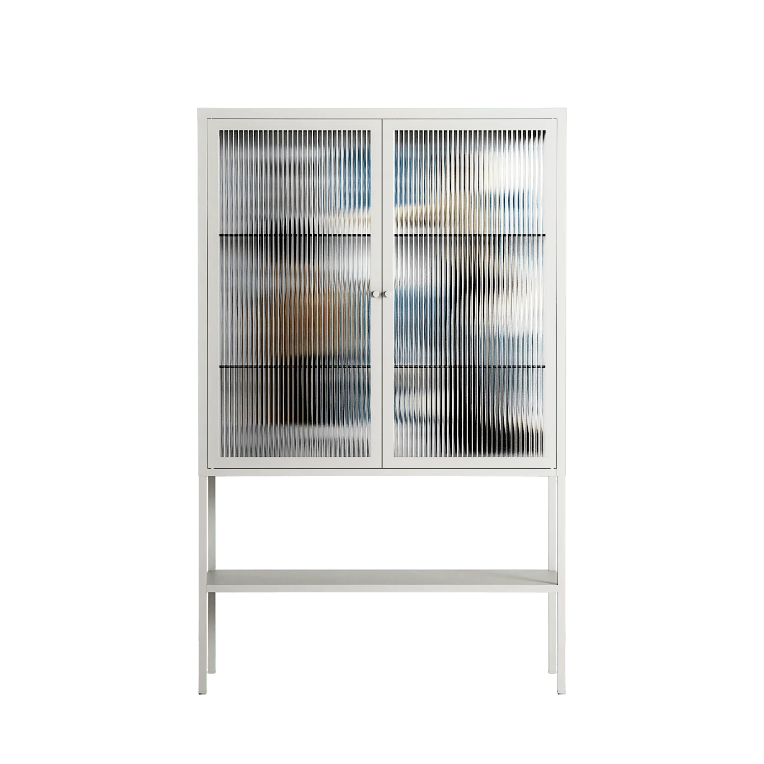 Balance - Loft Cabinet - Sophie Goudman-Peachey - Chalk - Reeded glass