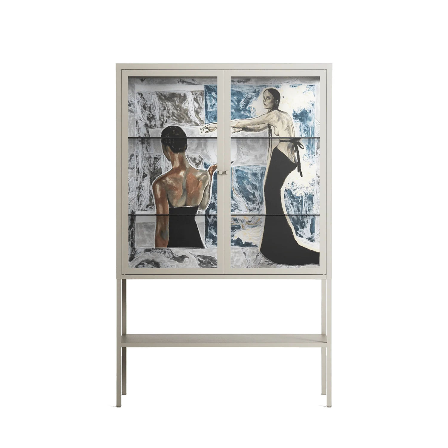 Balance - Loft Cabinet - Sophie Goudman-Peachey - Pebble - Clear glass