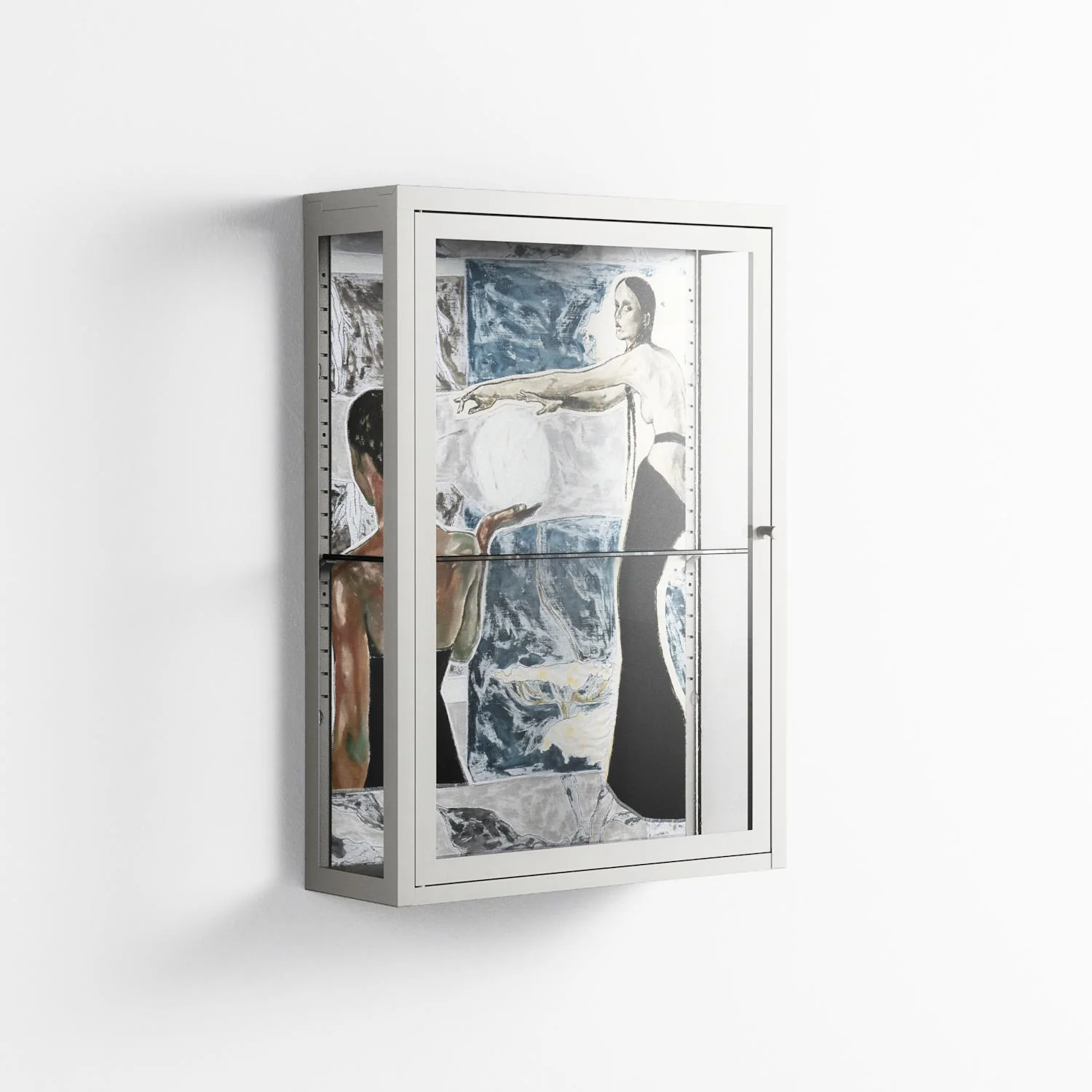 Balance - Wall Cabinet - Sophie Goudman-Peachey - Chalk - Clear glass - Image 4