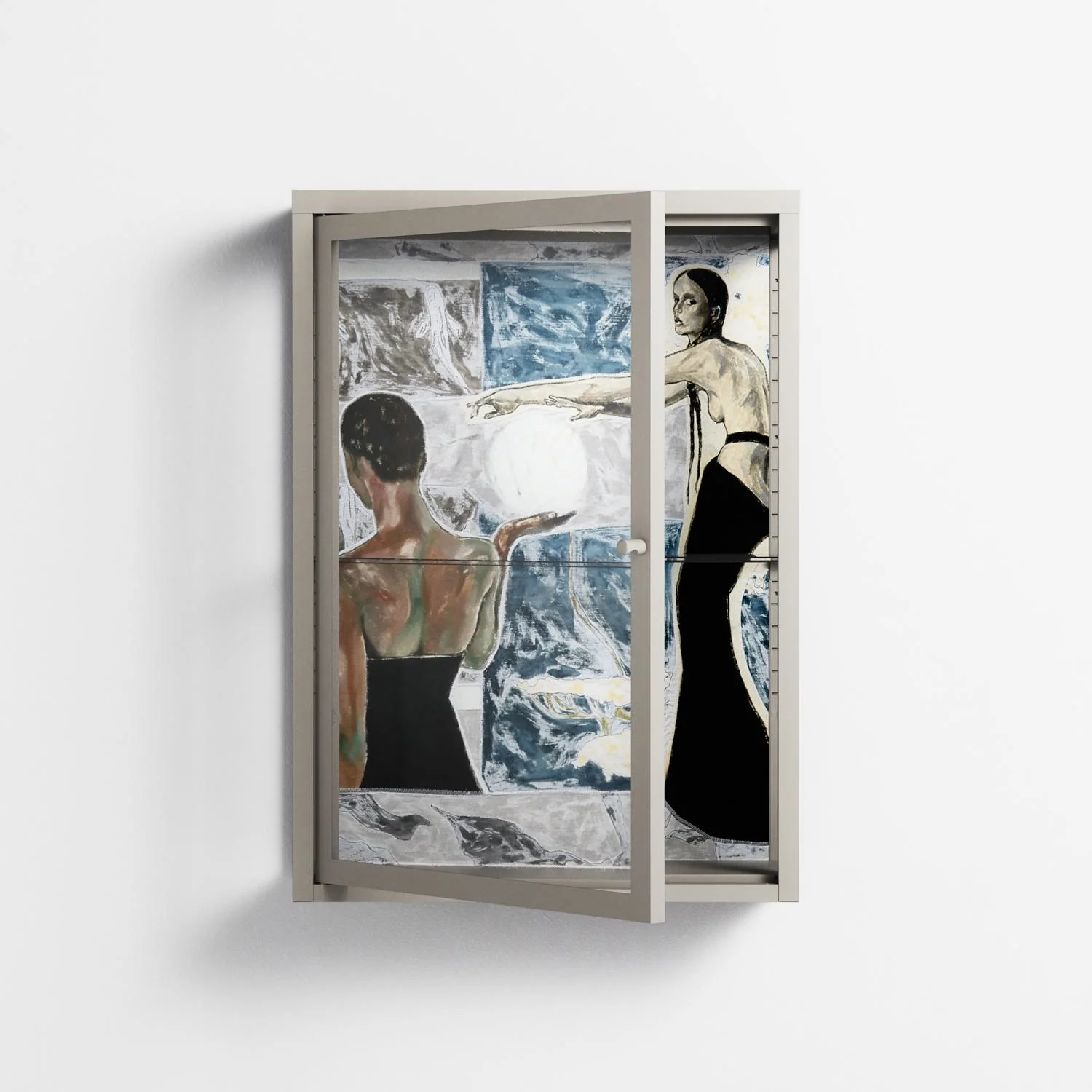Balance - Wall Cabinet - Sophie Goudman-Peachey - Pebble - Clear glass - Image 2
