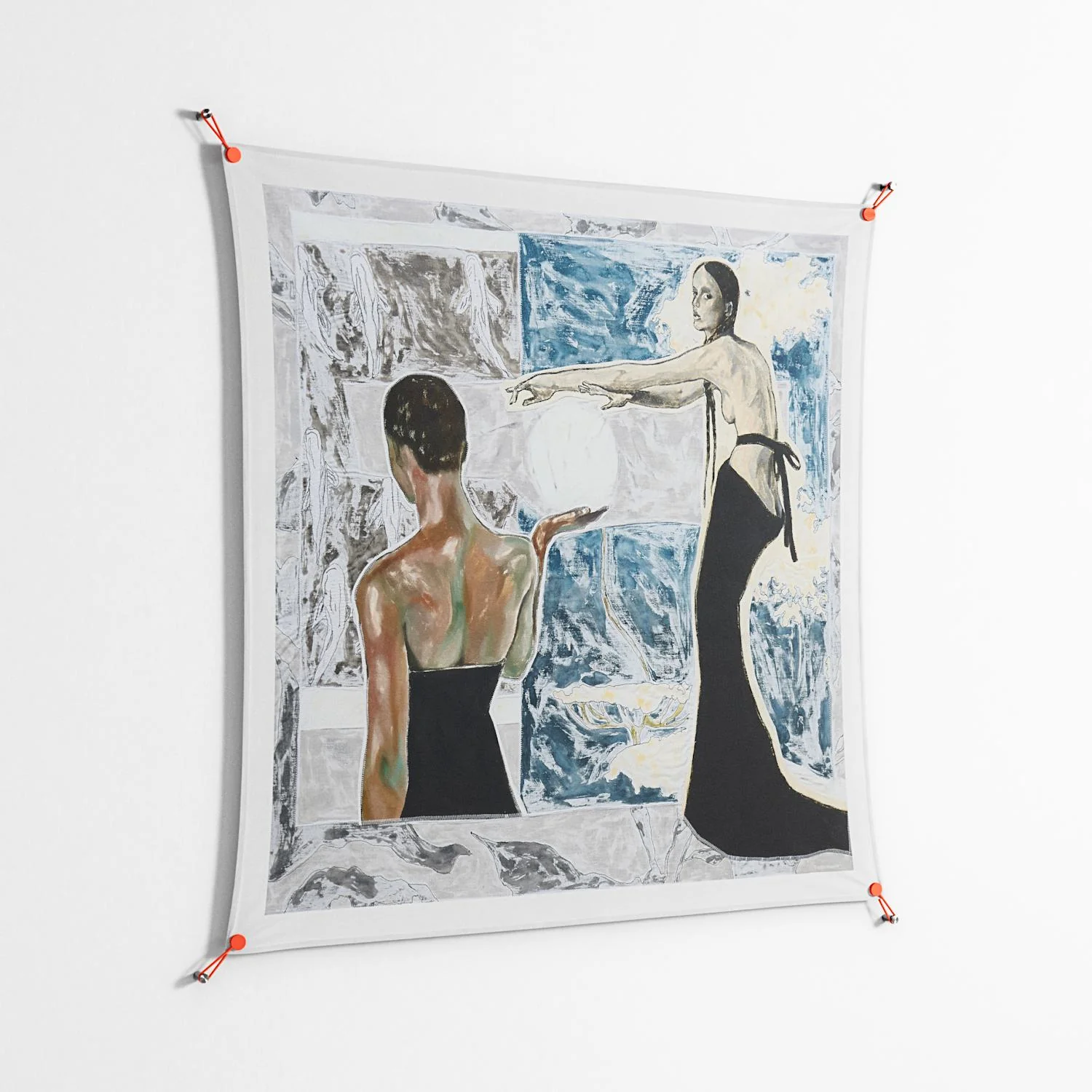 Balance - Work On Wall - Sophie Goudman - Orange - 140 x 140 cm - Image 2