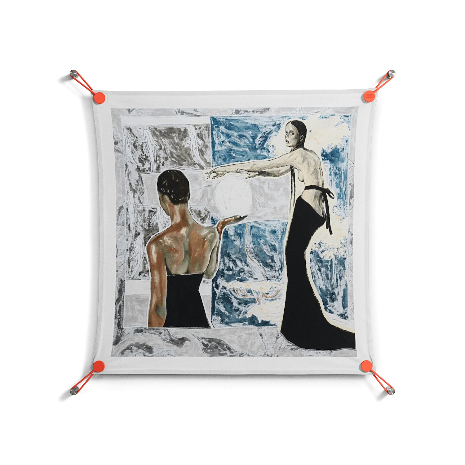 Balance - Work On Wall - Sophie Goudman - Orange - 70 x 70 cm
