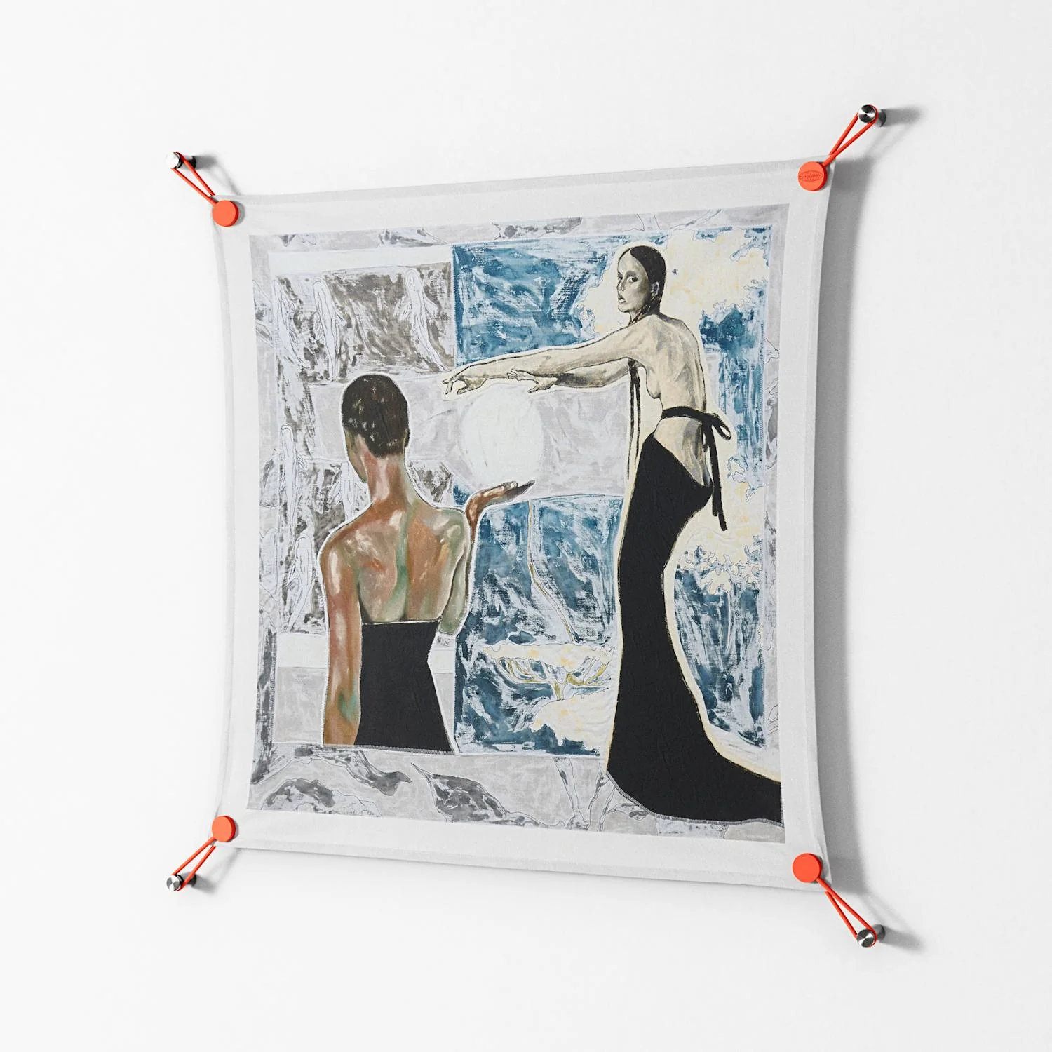 Balance - Work On Wall - Sophie Goudman - Orange - 70 x 70 cm - Image 2