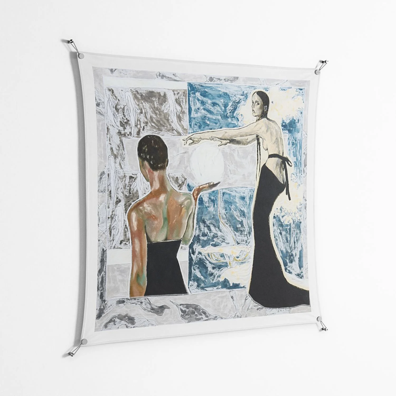 Balance - Work On Wall - Sophie Goudman - Silver - 140 x 140 cm - Image 2
