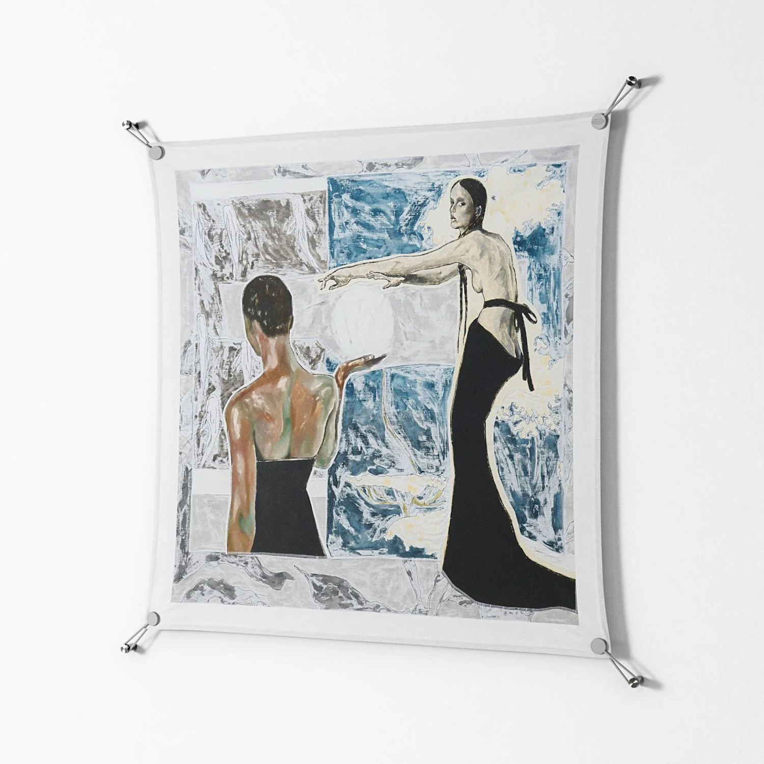 Balance - Work On Wall - Sophie Goudman - Silver - 90 x 90 cm - Image 2