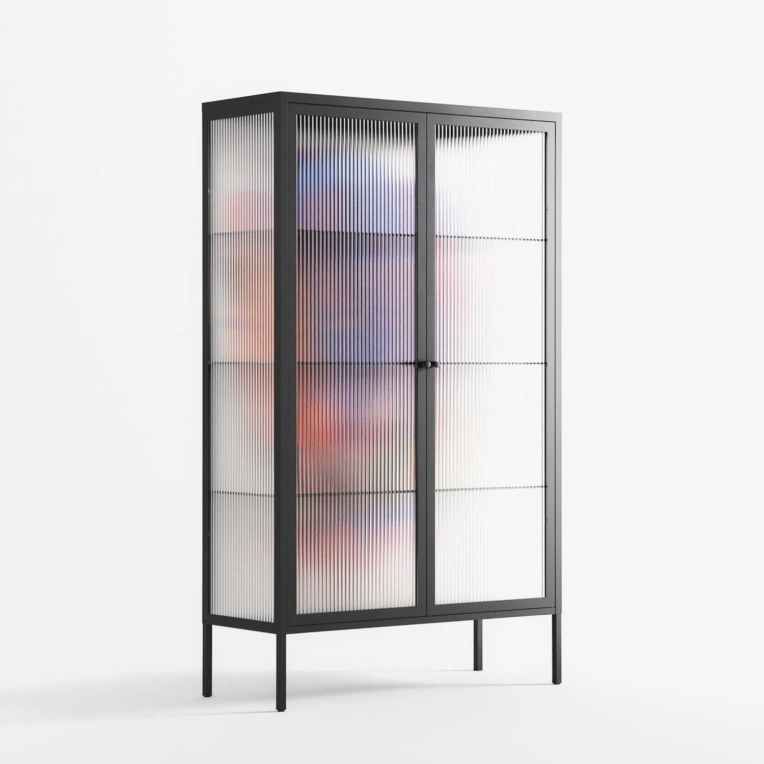 Balloons - Cabinet - Vratislav Pecka - Antracite - Reeded glass - Image 4