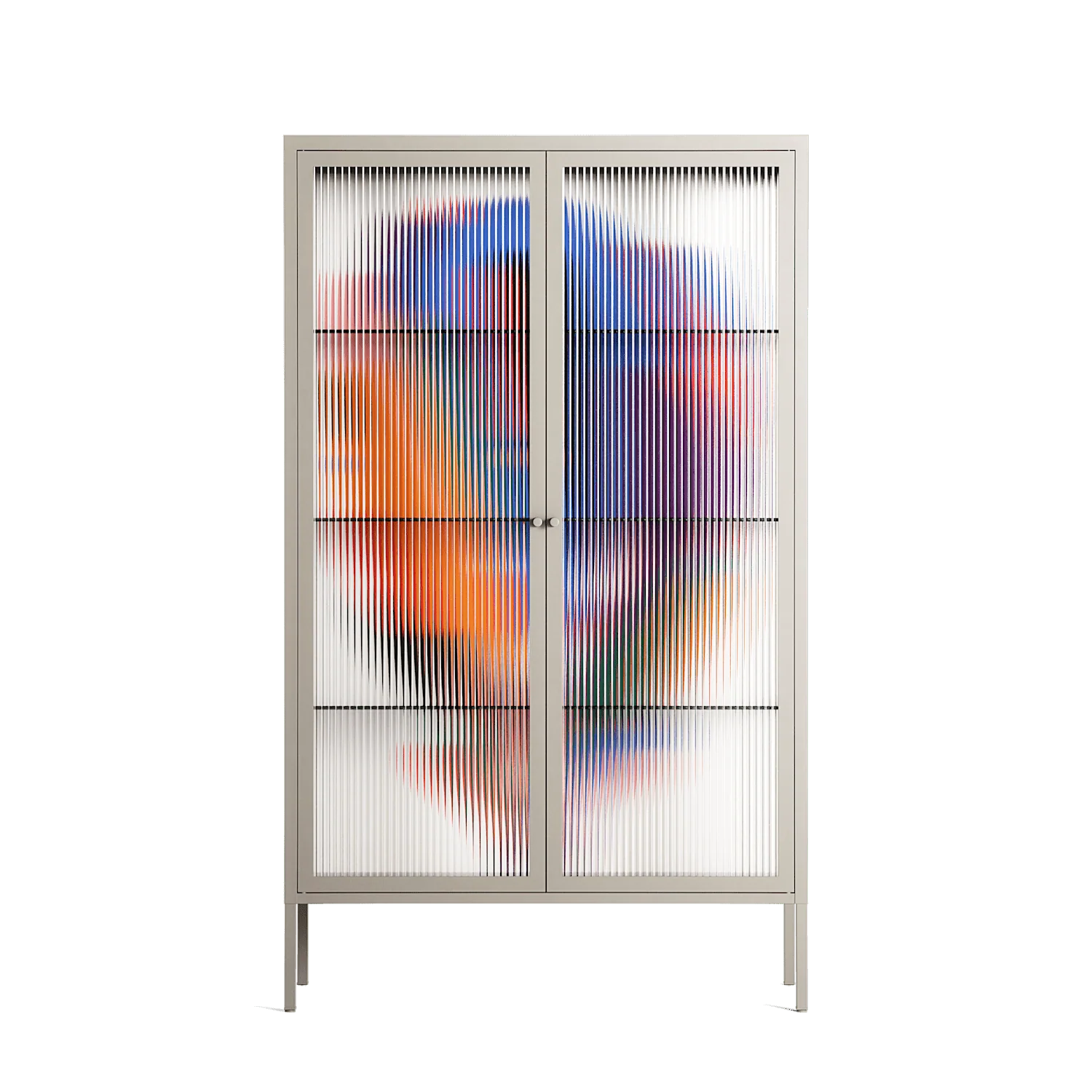 Balloons - Cabinet - Vratislav Pecka - Pebble - Reeded glass