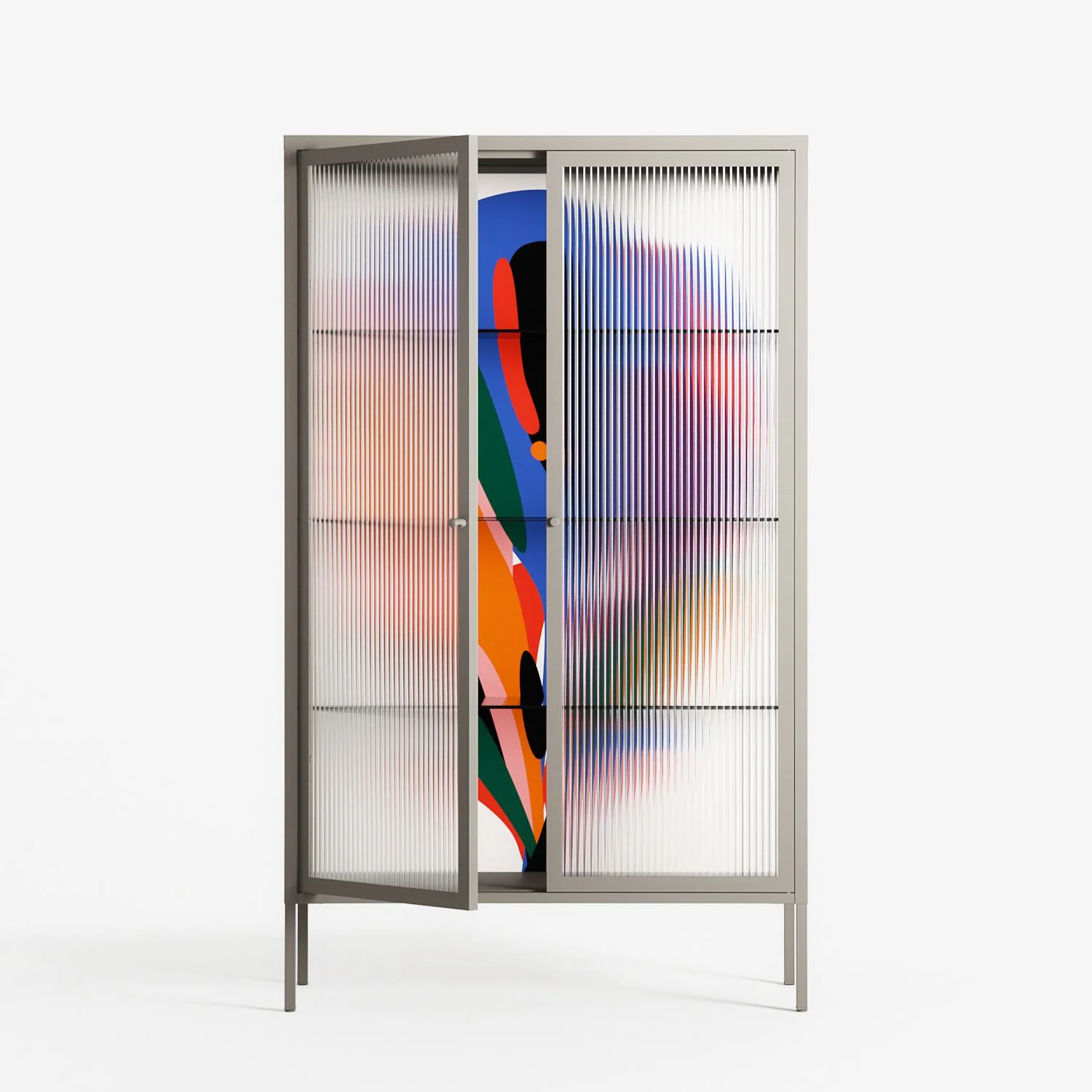 Balloons - Cabinet - Vratislav Pecka - Pebble - Reeded glass - Image 2