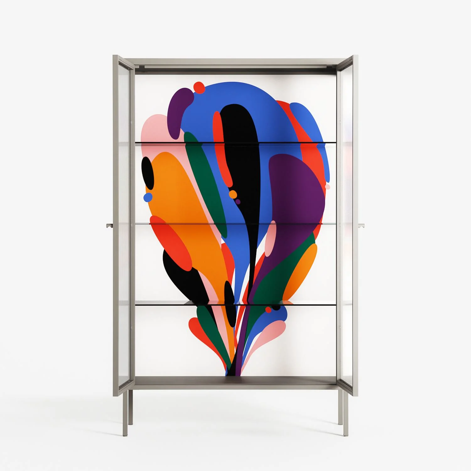 Balloons - Cabinet - Vratislav Pecka - Pebble - Reeded glass - Image 3