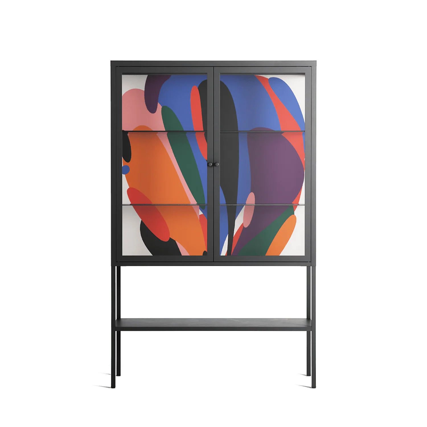 Balloons - Loft Cabinet - Vratislav Pecka - Antracite - Clear glass