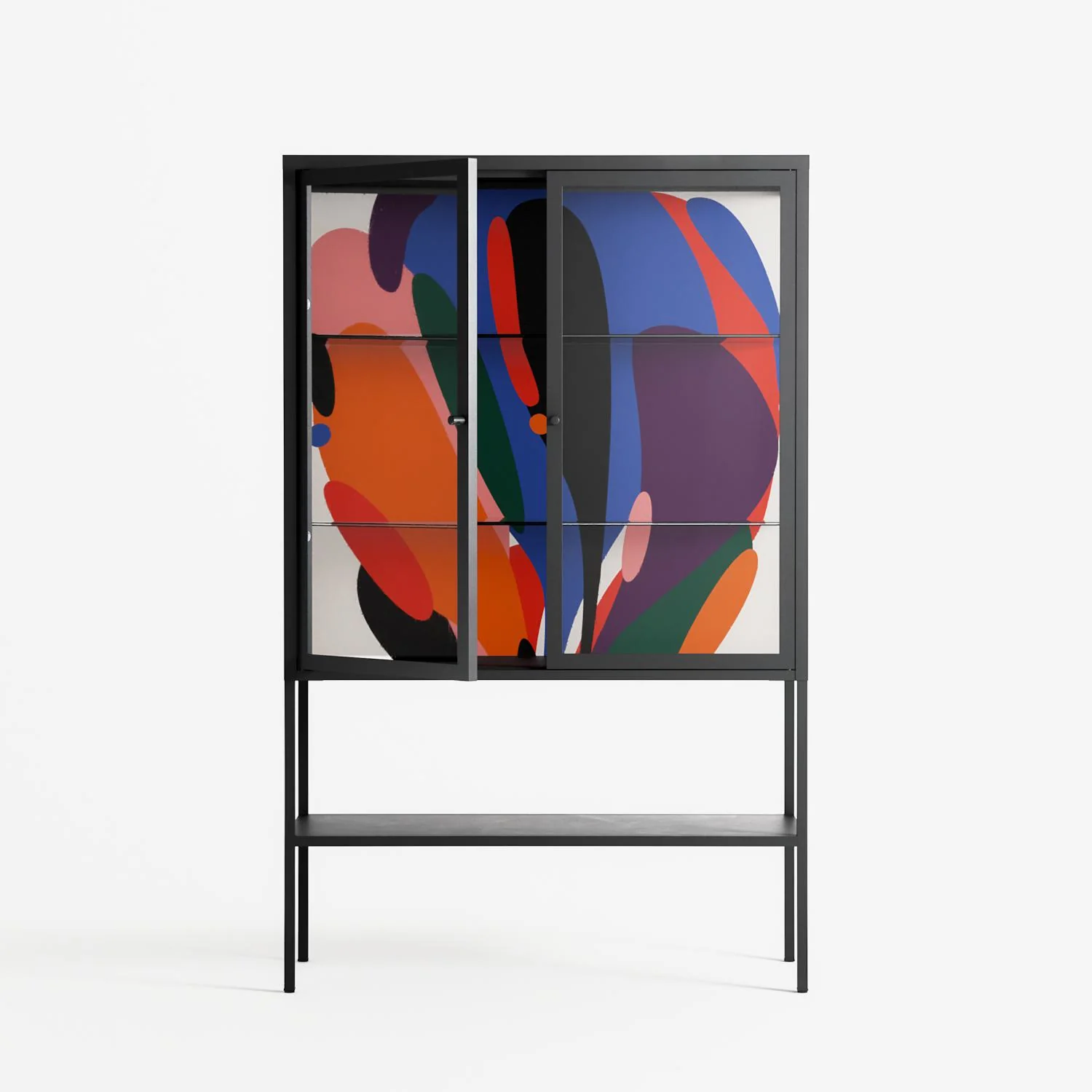 Balloons - Loft Cabinet - Vratislav Pecka - Antracite - Clear glass - Image 2