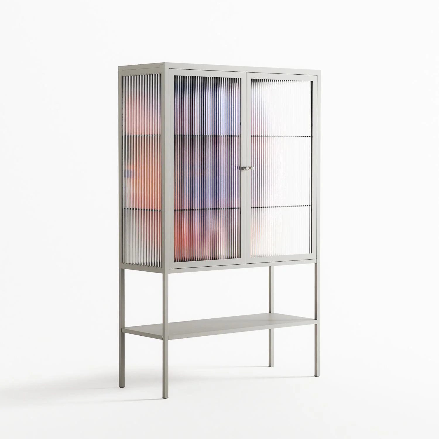 Balloons - Loft Cabinet - Vratislav Pecka - Chalk - Reeded glass - Image 4