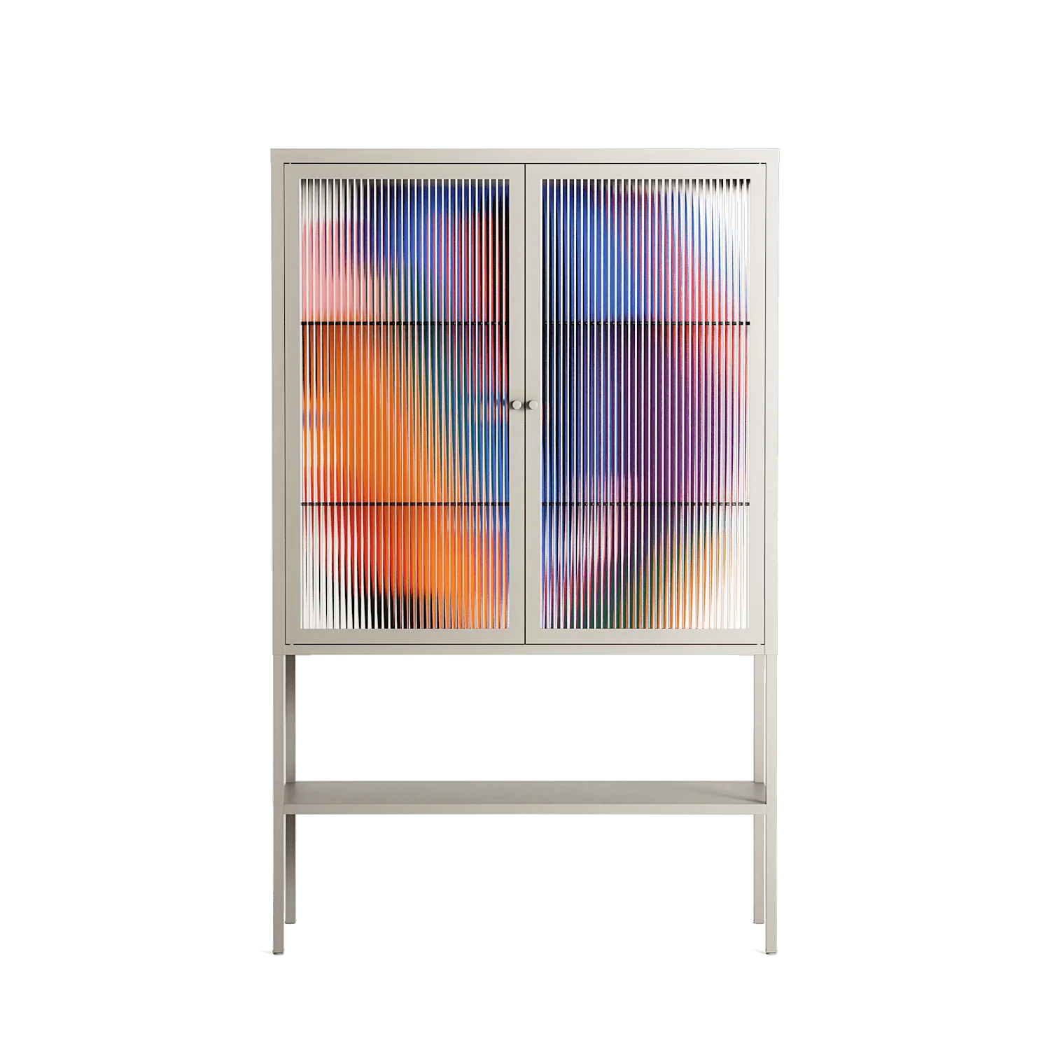 Balloons - Loft Cabinet - Vratislav Pecka - Pebble - Reeded glass