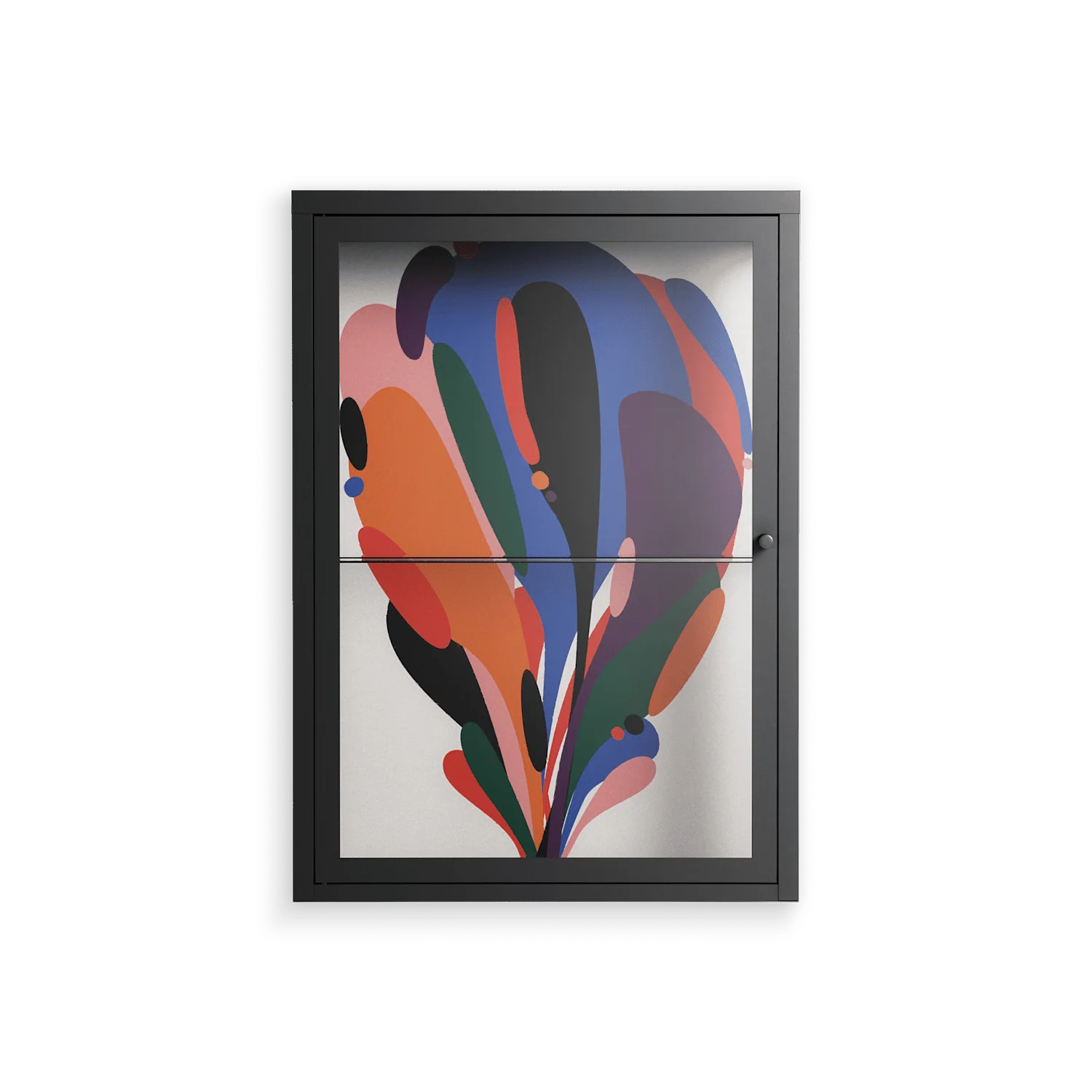 Balloons - Wall Cabinet - Vratislav Pecka - Antracite - Clear glass