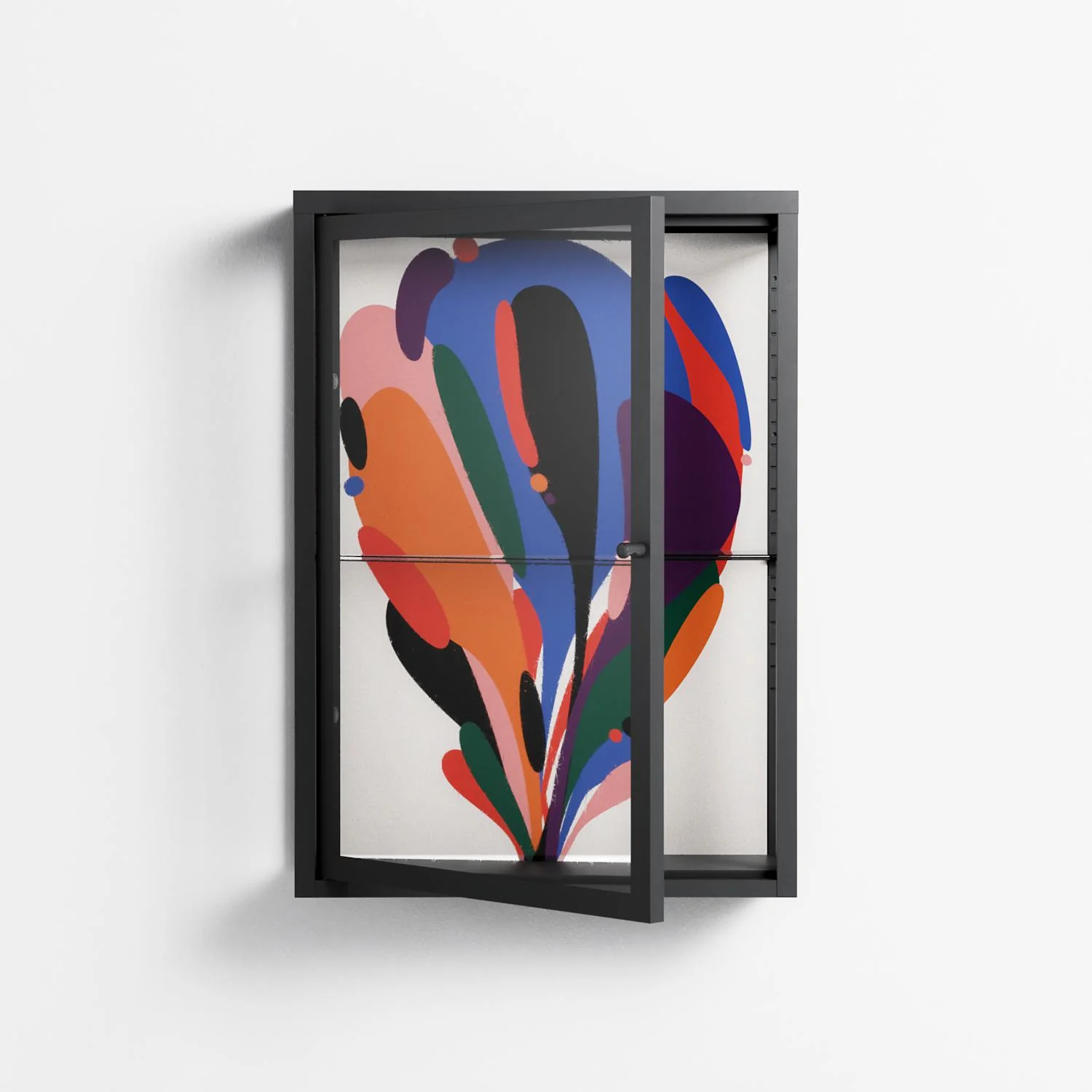 Balloons - Wall Cabinet - Vratislav Pecka - Antracite - Clear glass - Image 2