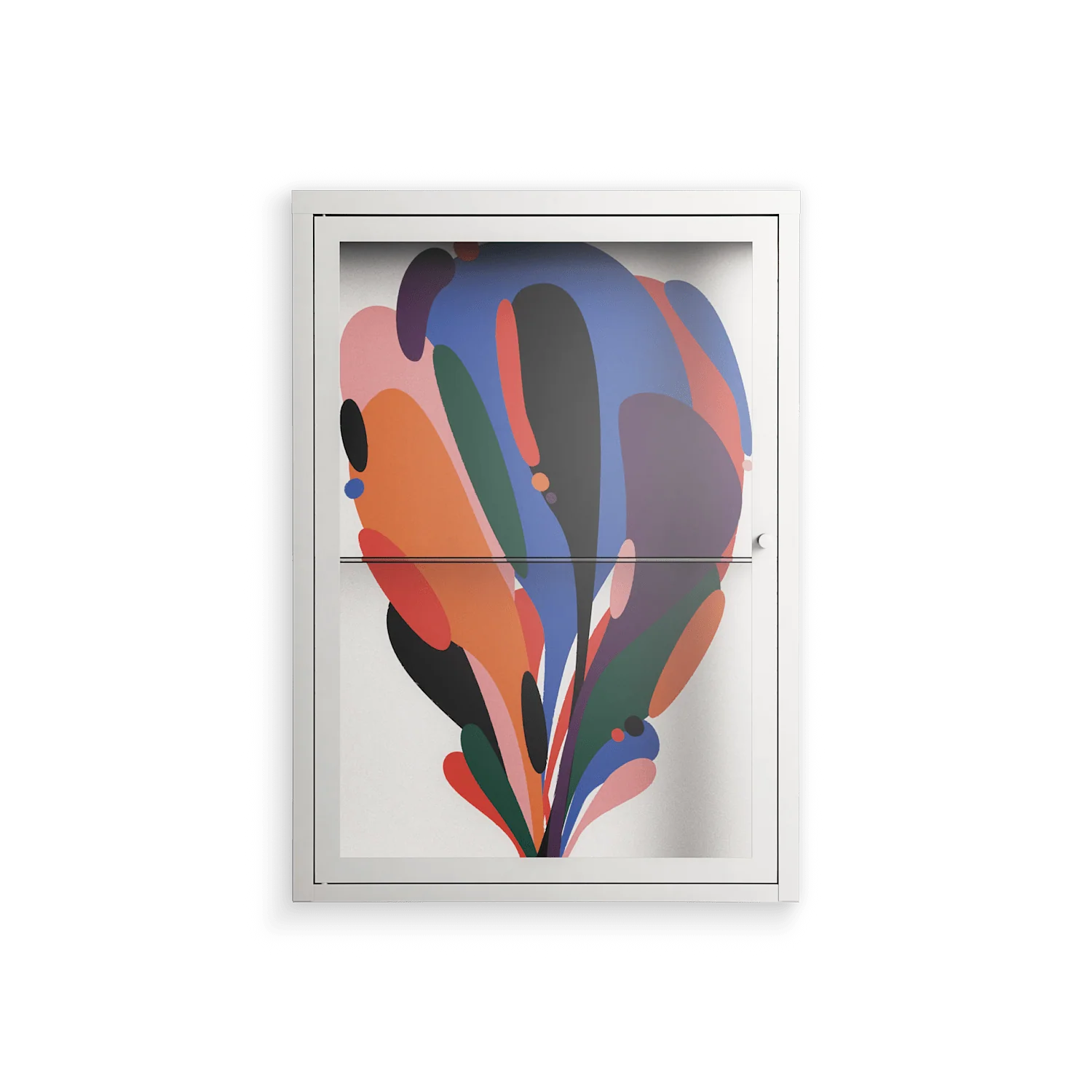 Balloons - Wall Cabinet - Vratislav Pecka - Chalk - Clear glass