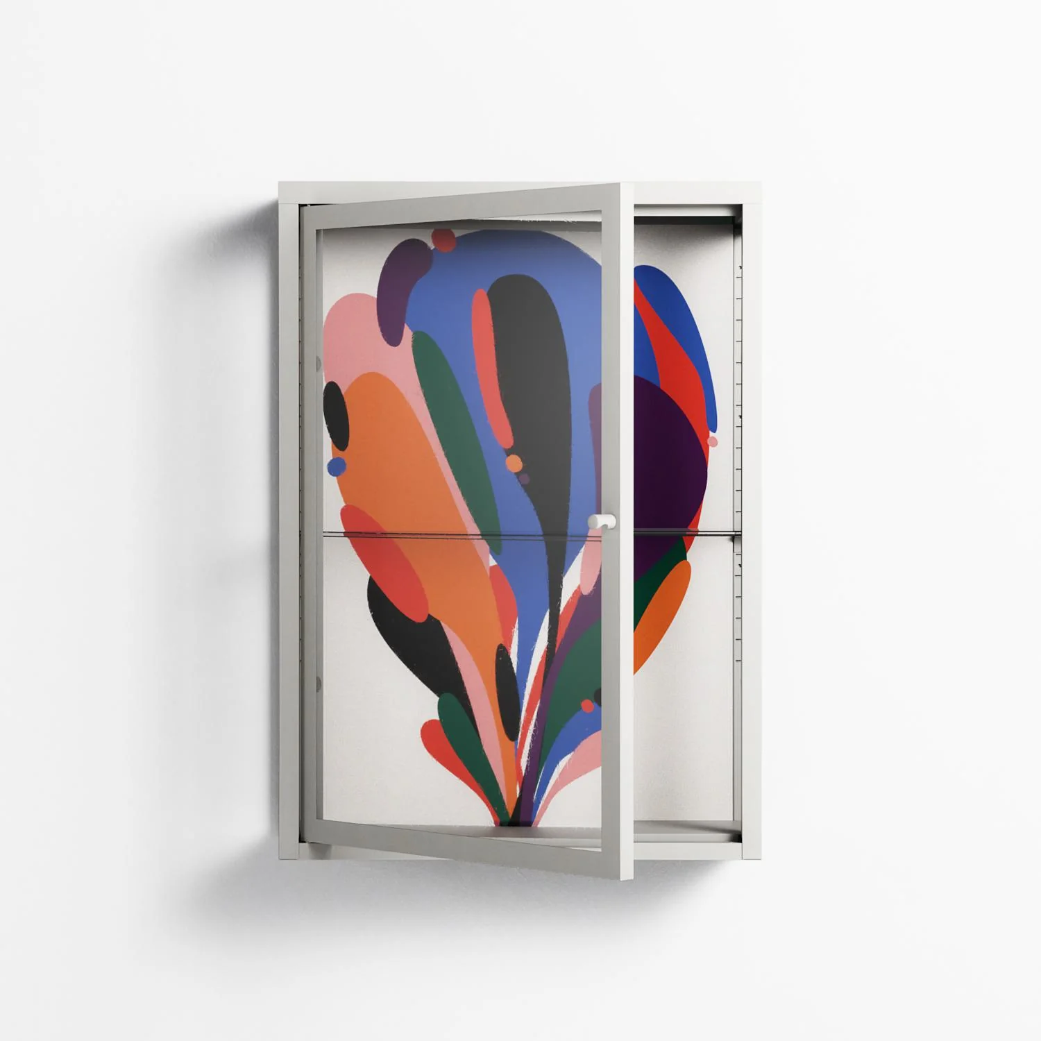Balloons - Wall Cabinet - Vratislav Pecka - Chalk - Clear glass - Image 2