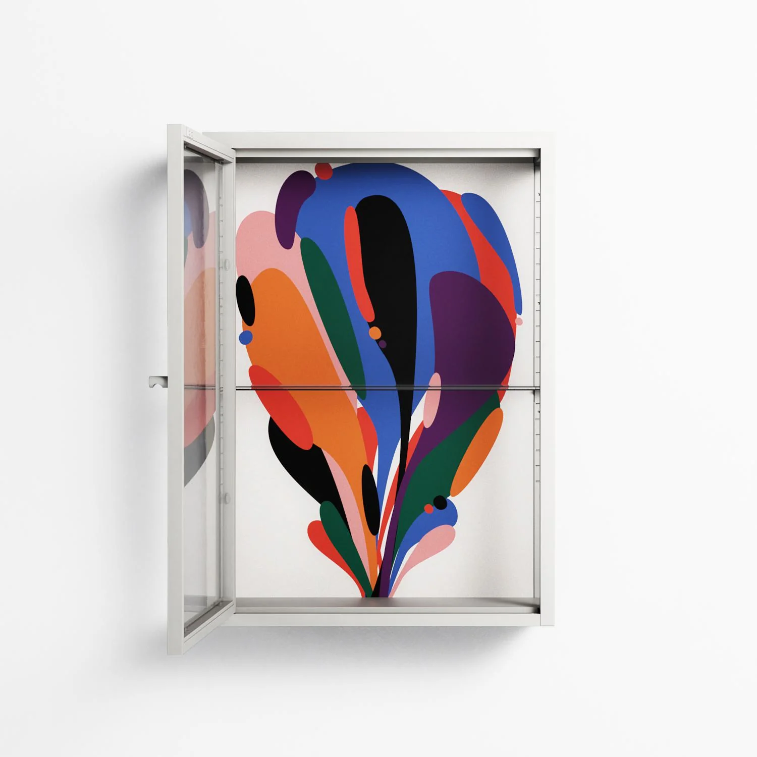Balloons - Wall Cabinet - Vratislav Pecka - Chalk - Clear glass - Image 3