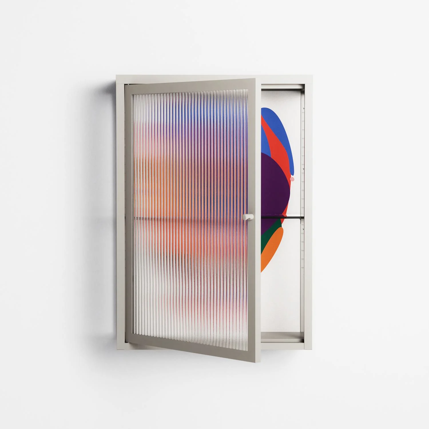Balloons - Wall Cabinet - Vratislav Pecka - Pebble - Reeded glass - Image 2