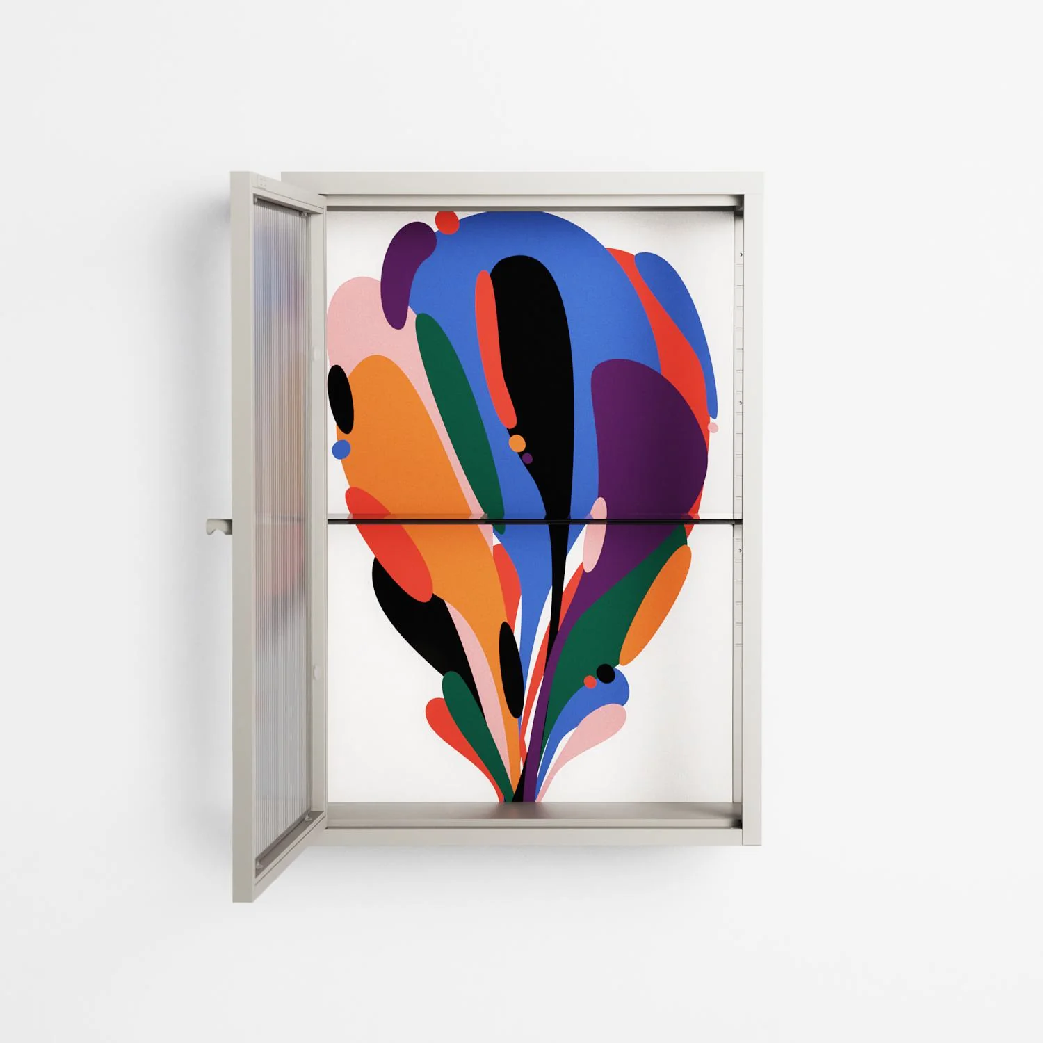 Balloons - Wall Cabinet - Vratislav Pecka - Pebble - Reeded glass - Image 3