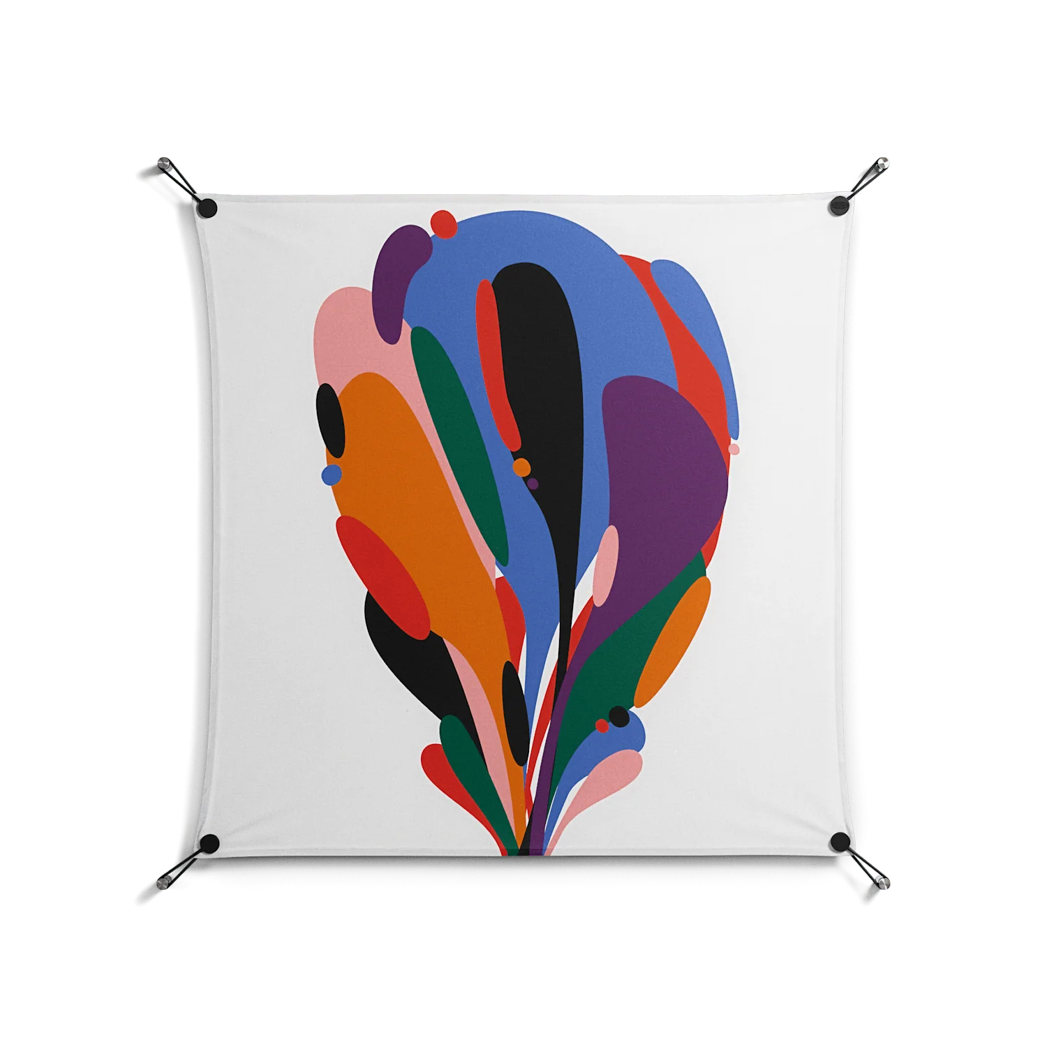 Balloons - Work On Wall - Vratislav Pecka - Black - 90 x 90 cm