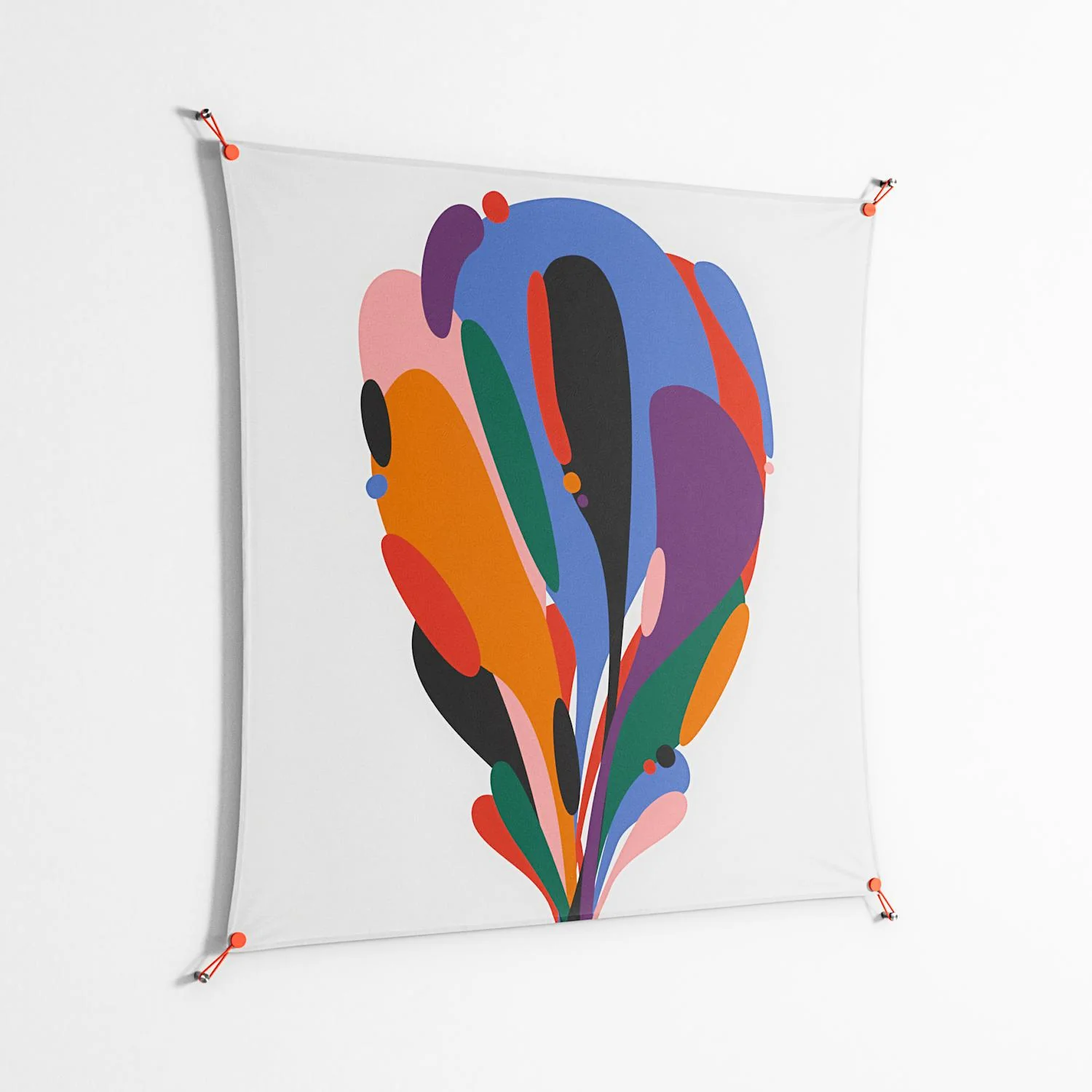 Balloons - Work On Wall - Vratislav Pecka - Orange - 140 x 140 cm - Image 2