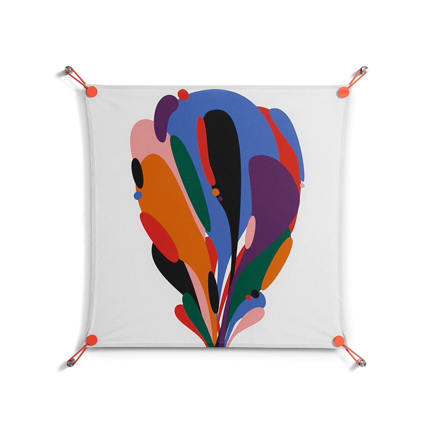 Balloons - Work On Wall - Vratislav Pecka - Orange - 70 x 70 cm