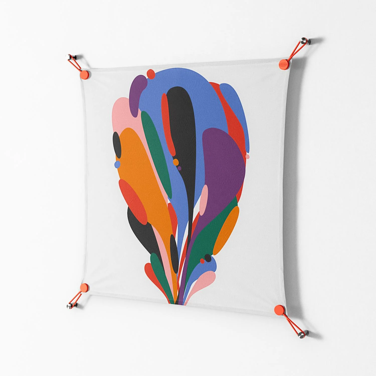 Balloons - Work On Wall - Vratislav Pecka - Orange - 70 x 70 cm - Image 2