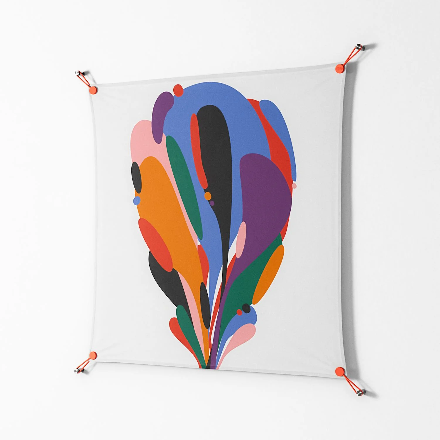 Balloons - Work On Wall - Vratislav Pecka - Orange - 90 x 90 cm - Image 2