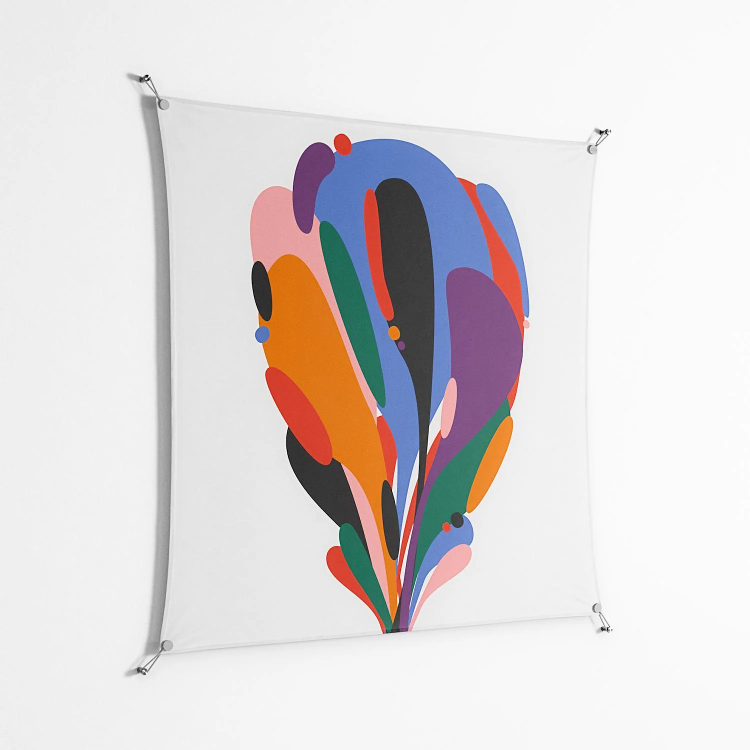 Balloons - Work On Wall - Vratislav Pecka - Silver - 140 x 140 cm - Image 2