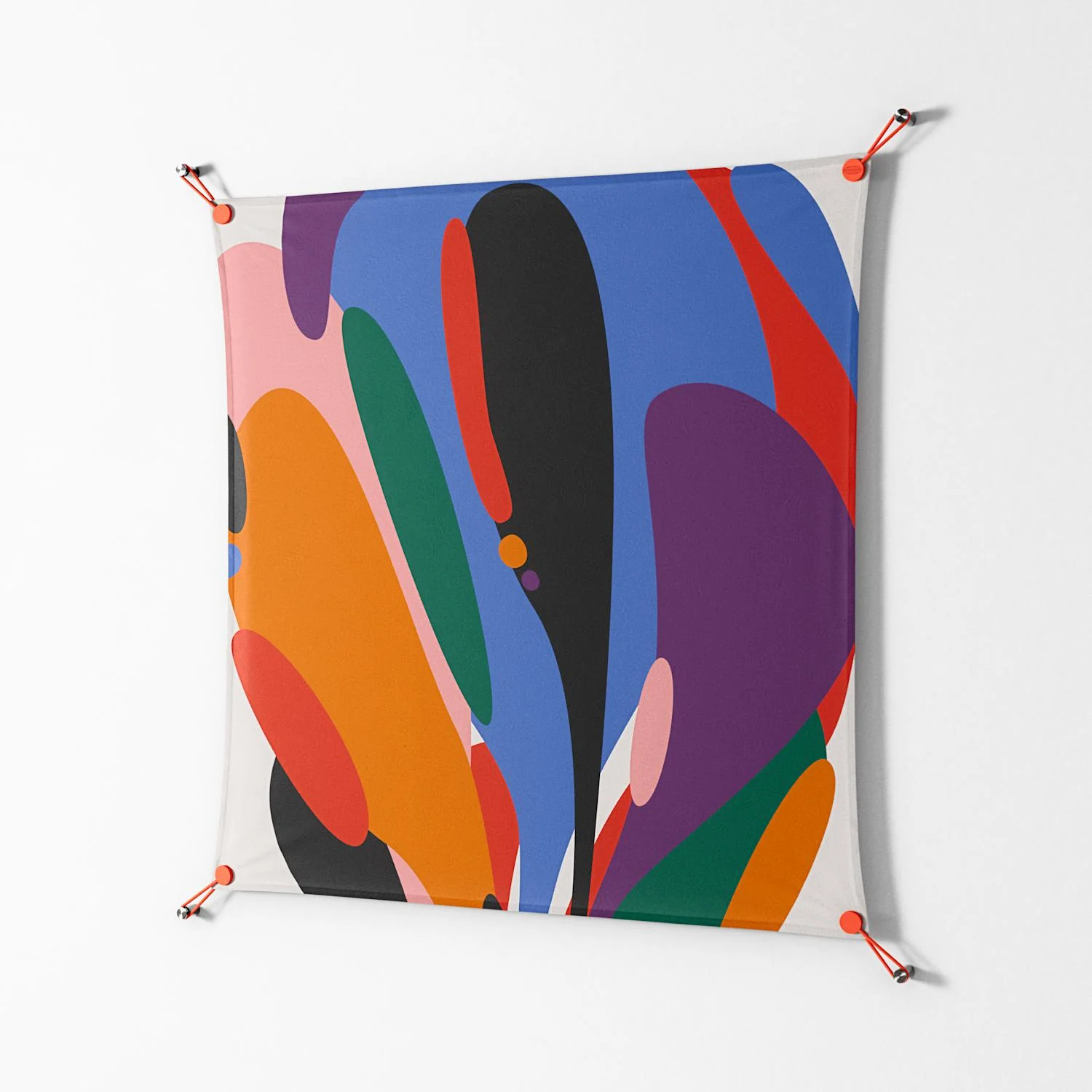 Balloons Zoom - Work On Wall - Vratislav Pecka - Orange - 90 x 90 cm - Image 2