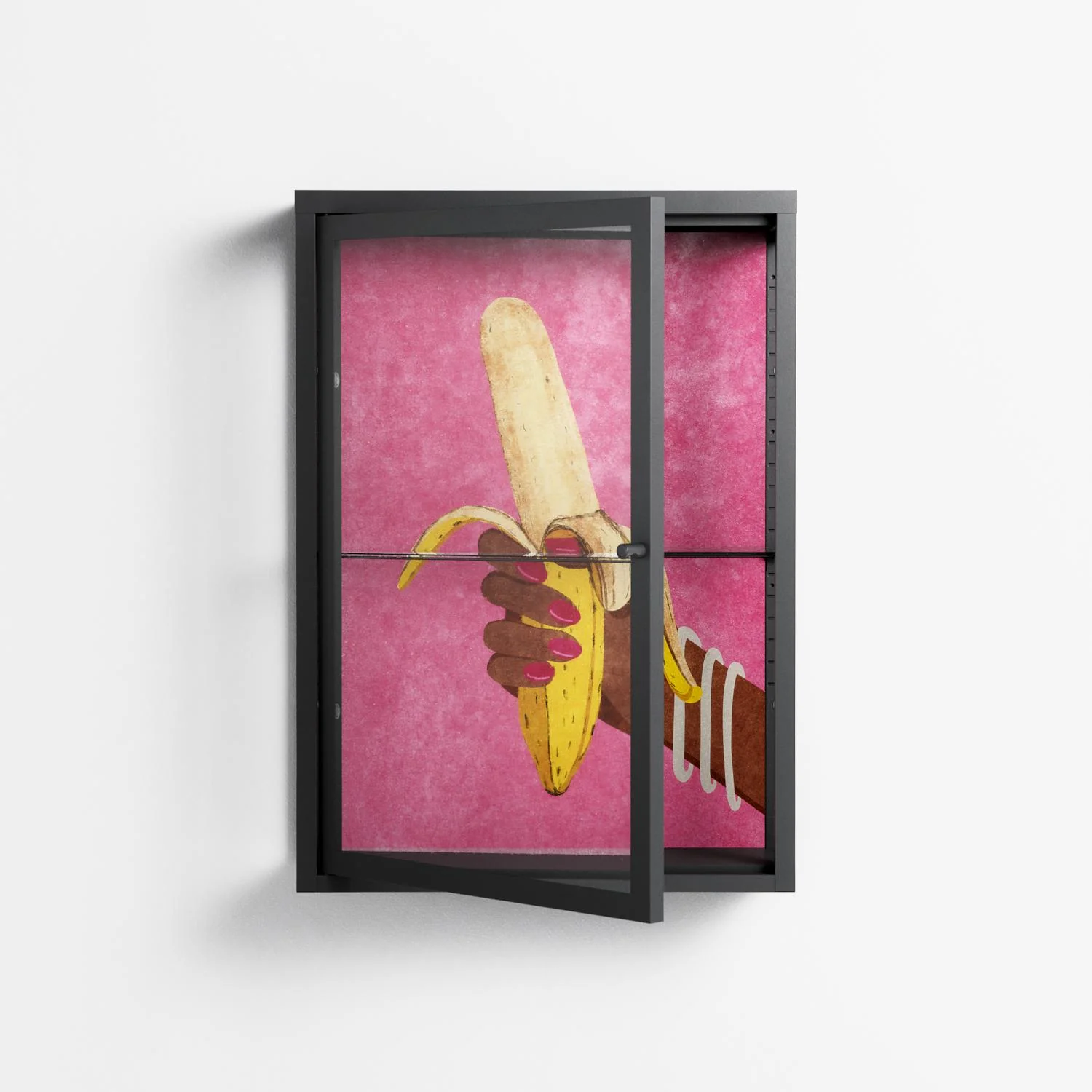 Banana - Wall Cabinet - Raissa Oltmanns - Antracite - Clear glass - Image 2