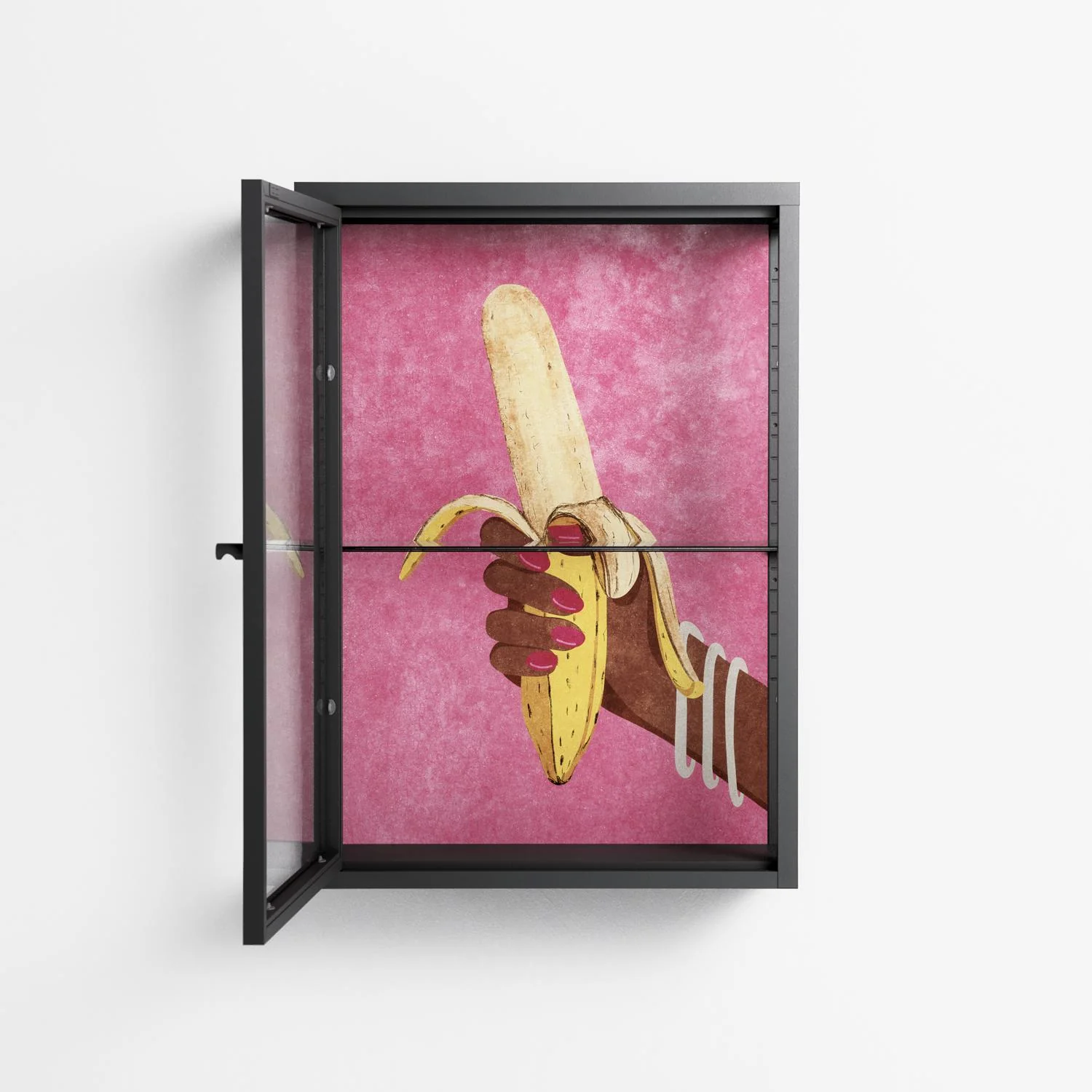 Banana - Wall Cabinet - Raissa Oltmanns - Antracite - Clear glass - Image 3