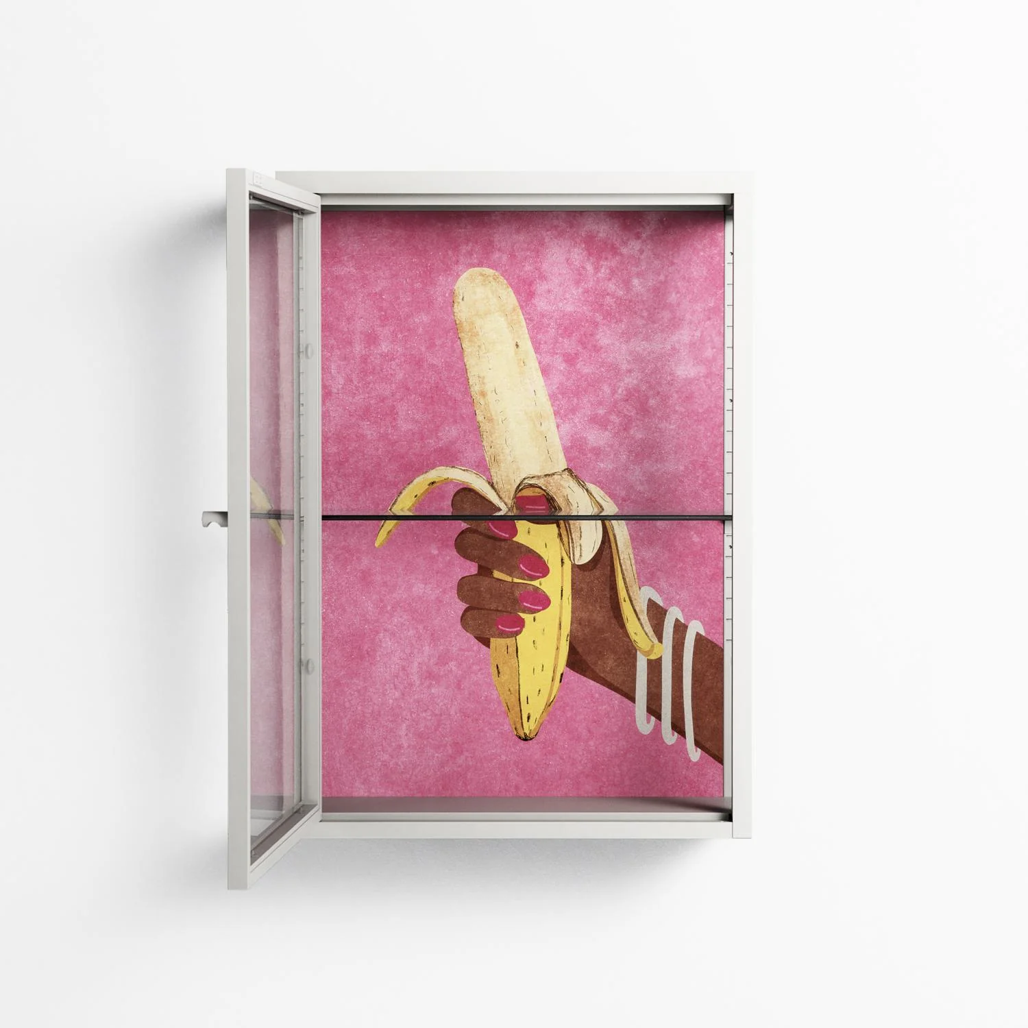 Banana - Wall Cabinet - Raissa Oltmanns - Chalk - Clear glass - Image 3