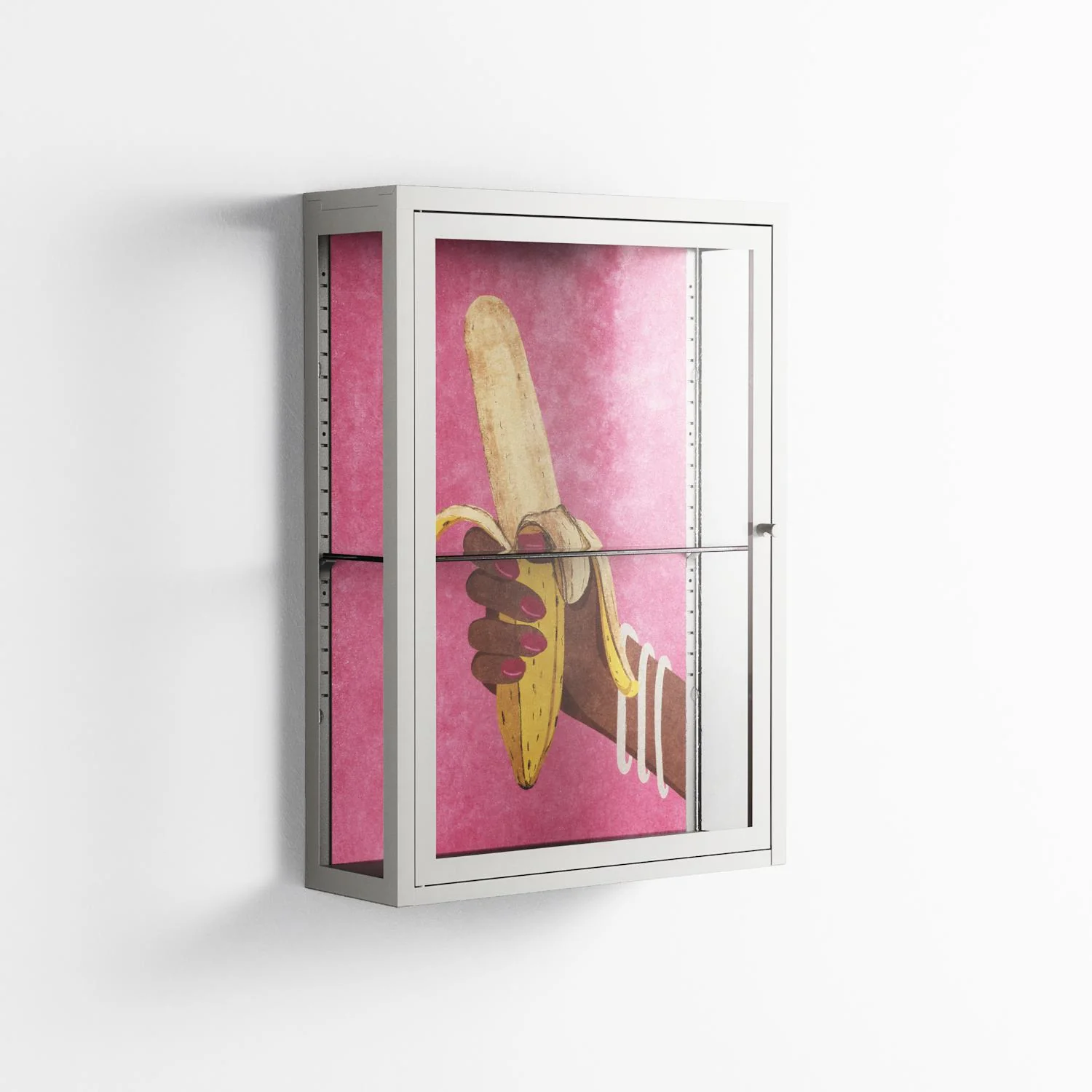 Banana - Wall Cabinet - Raissa Oltmanns - Chalk - Clear glass - Image 4