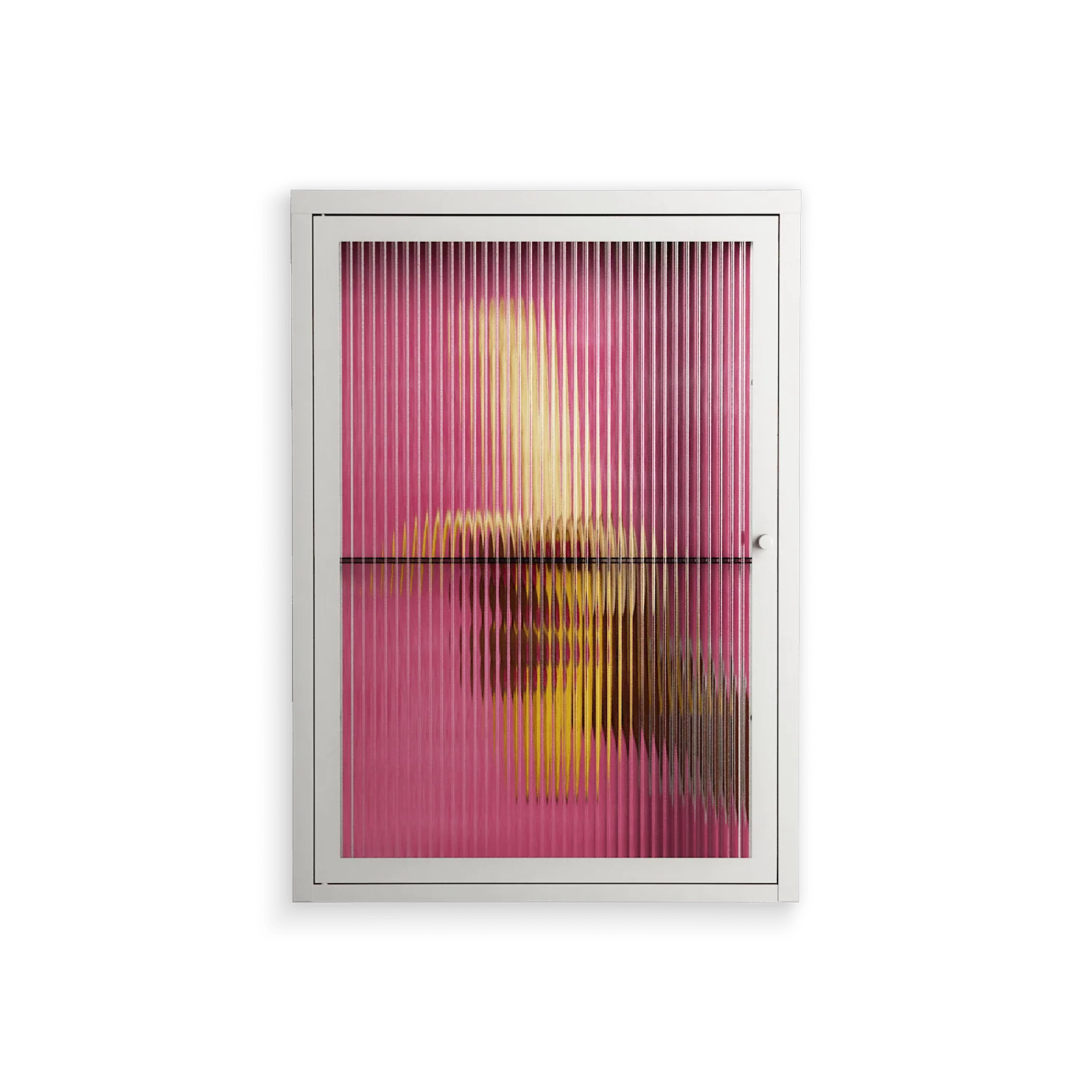 Banana - Wall Cabinet - Raissa Oltmanns - Chalk - Reeded glass