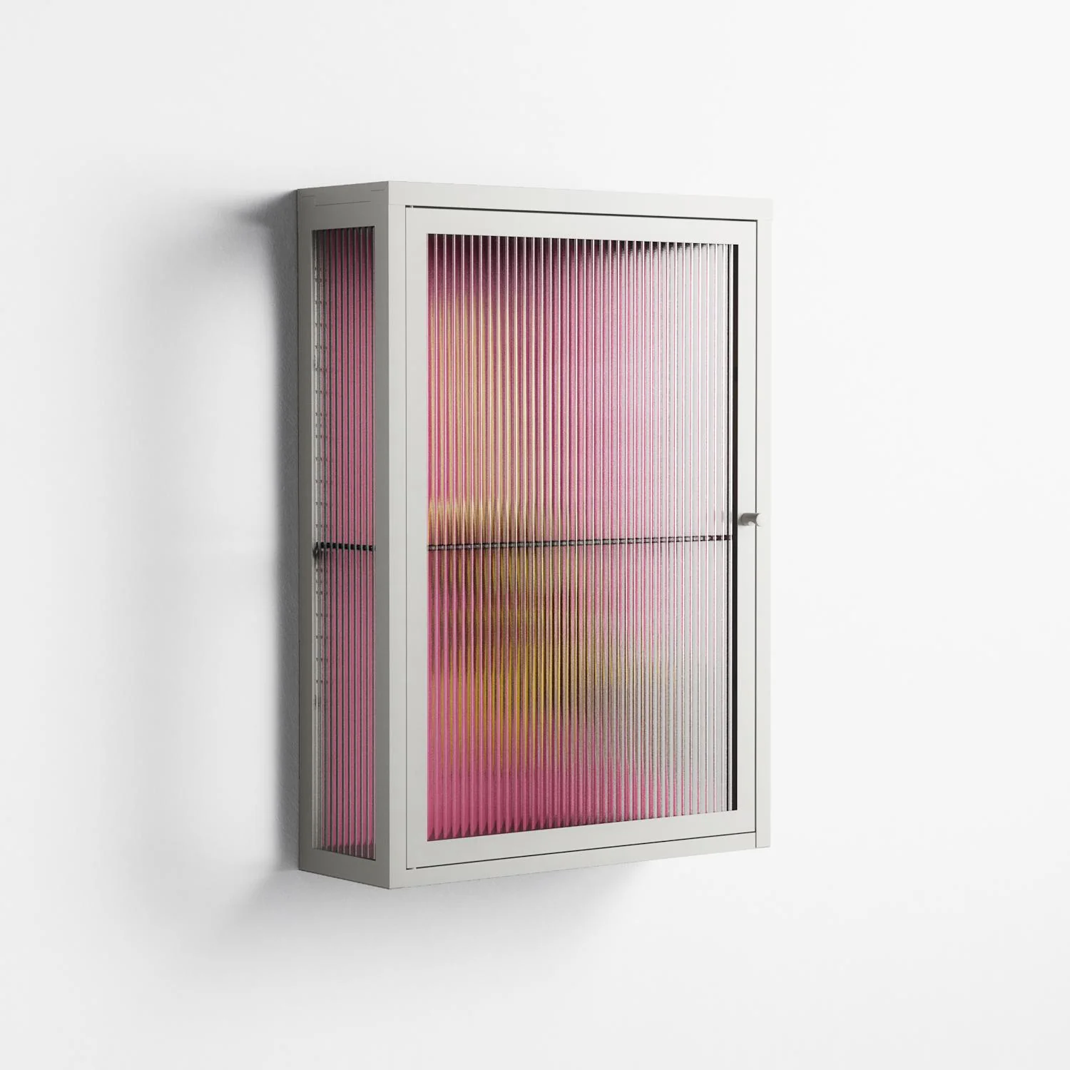 Banana - Wall Cabinet - Raissa Oltmanns - Chalk - Reeded glass - Image 4