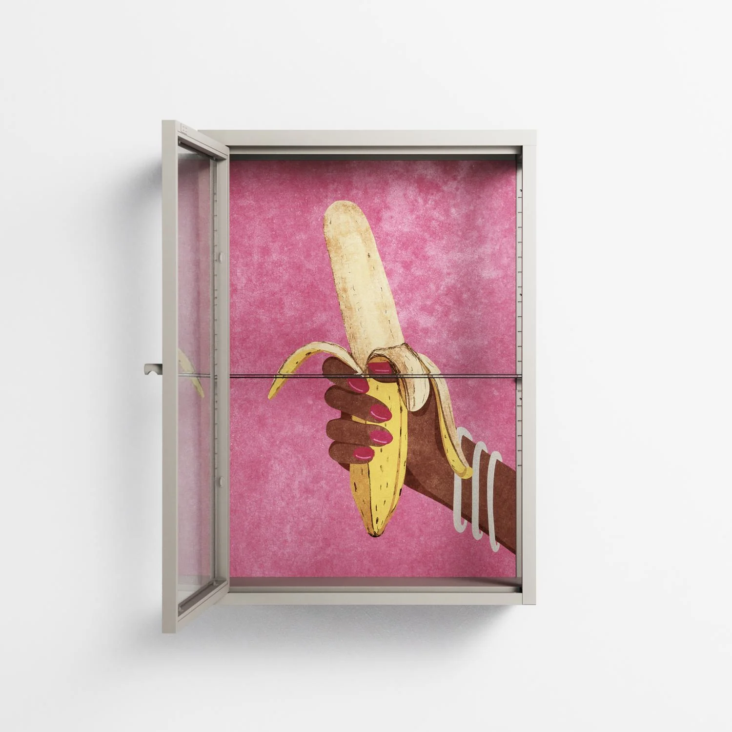 Banana - Wall Cabinet - Raissa Oltmanns - Pebble - Clear glass - Image 3