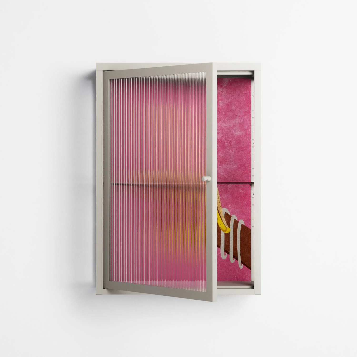 Banana - Wall Cabinet - Raissa Oltmanns - Pebble - Reeded glass - Image 2