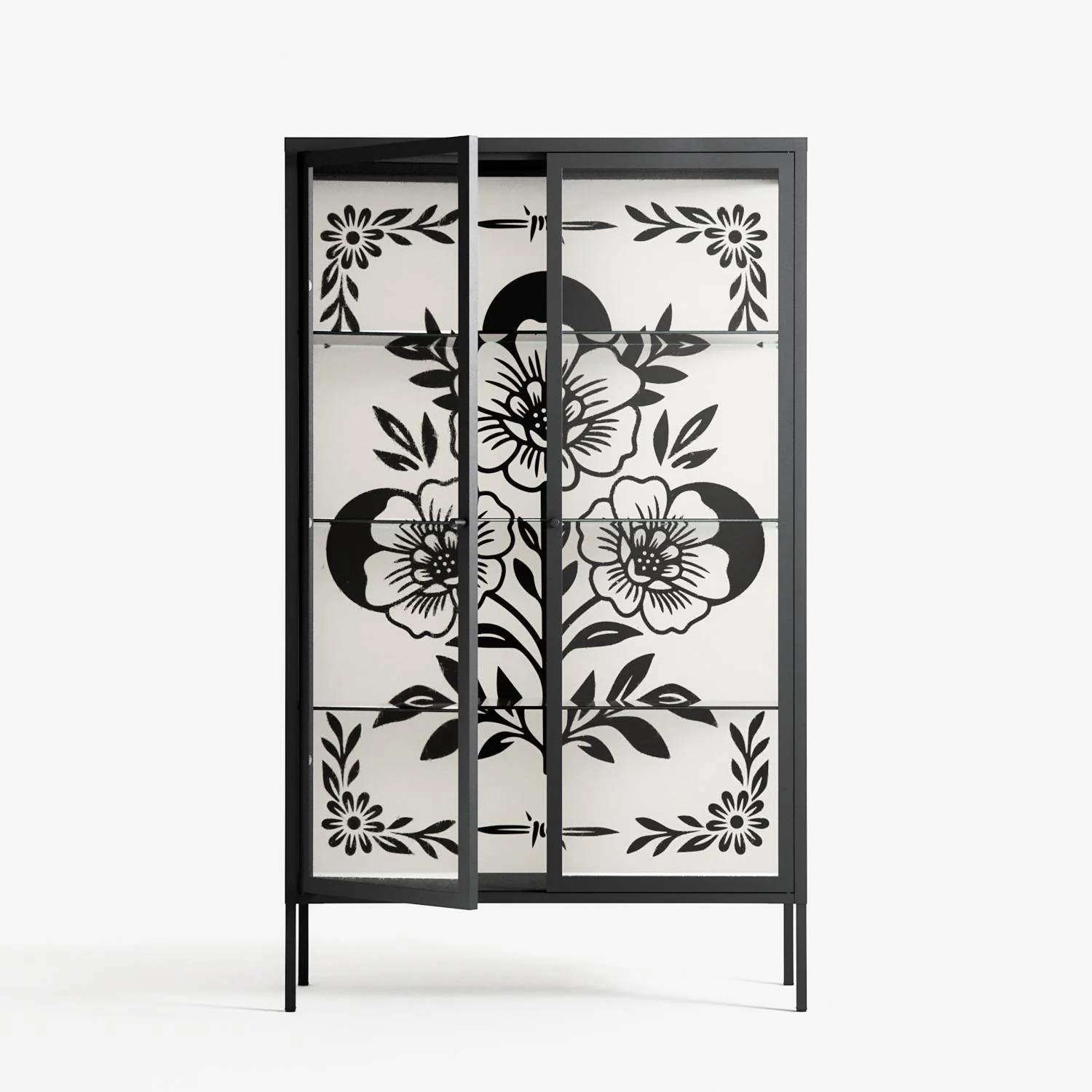 Barbed Bloom - Cabinet - Daphna Sebbane - Antracite - Clear glass - Image 2