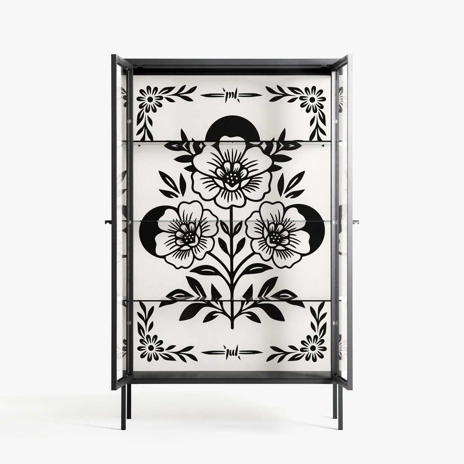 Barbed Bloom - Cabinet - Daphna Sebbane - Antracite - Clear glass - Image 3