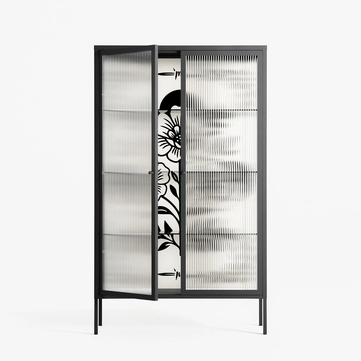 Barbed Bloom - Cabinet - Daphna Sebbane - Antracite - Reeded glass - Image 2