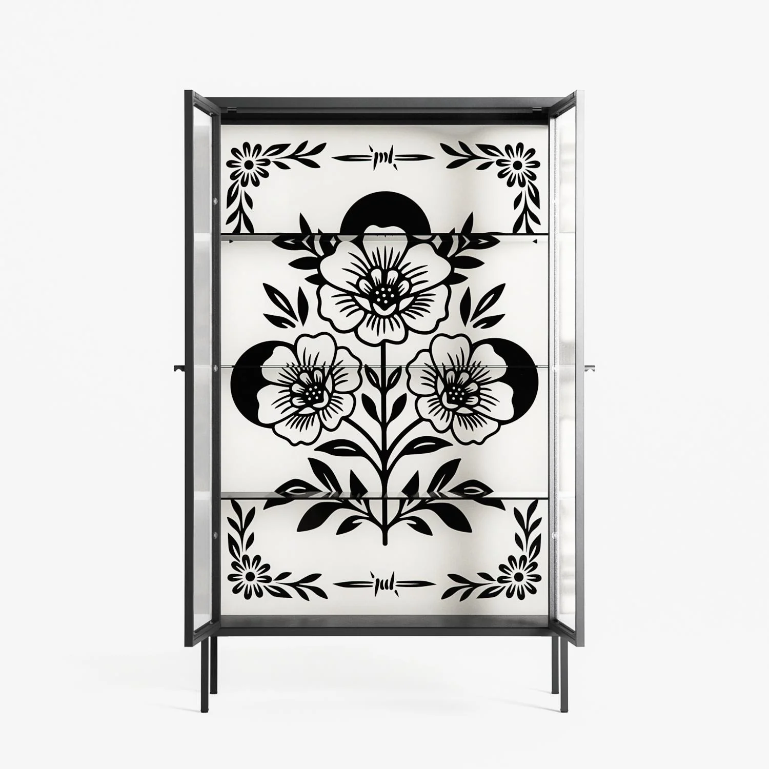 Barbed Bloom - Cabinet - Daphna Sebbane - Antracite - Reeded glass - Image 3