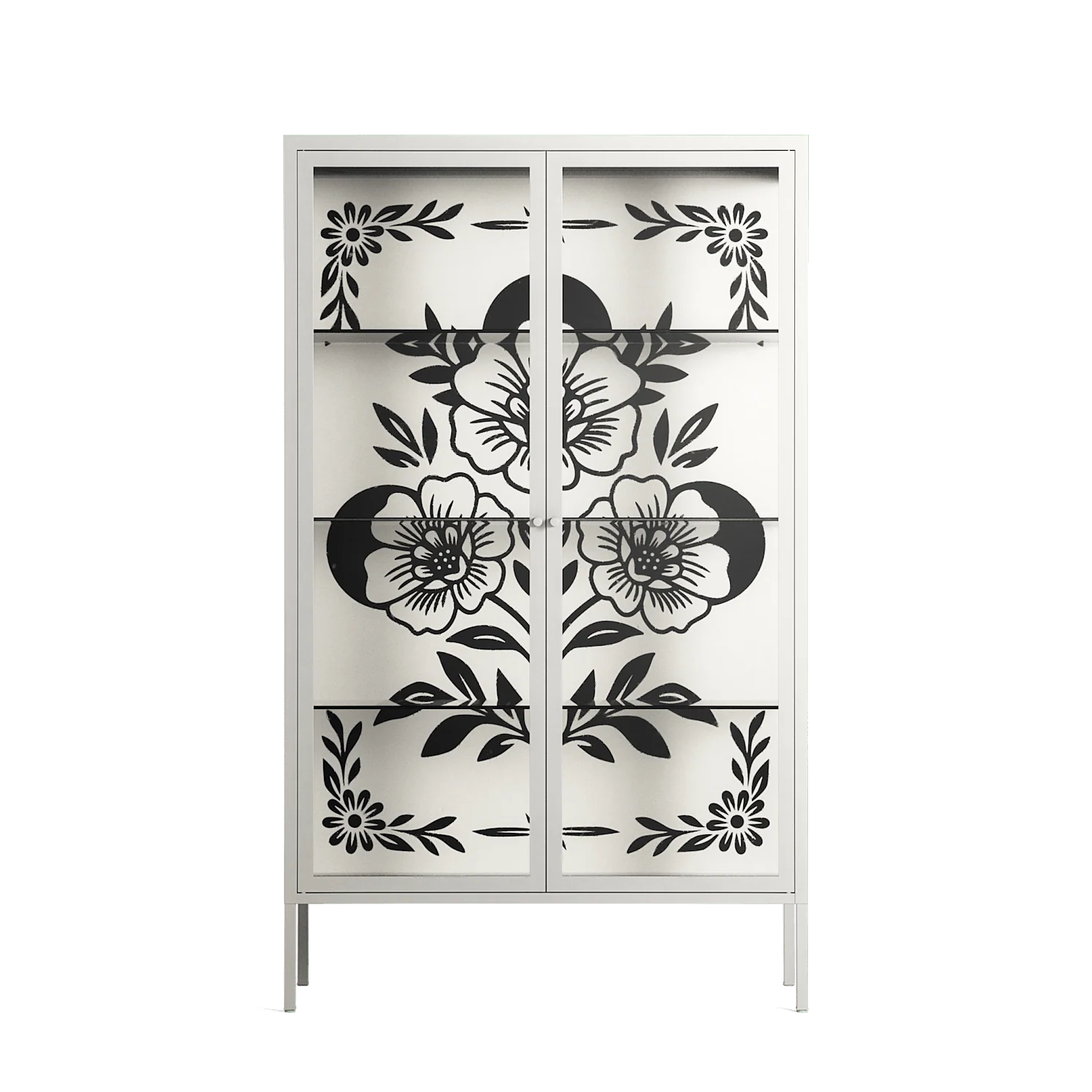 Barbed Bloom - Cabinet - Daphna Sebbane - Chalk - Clear glass