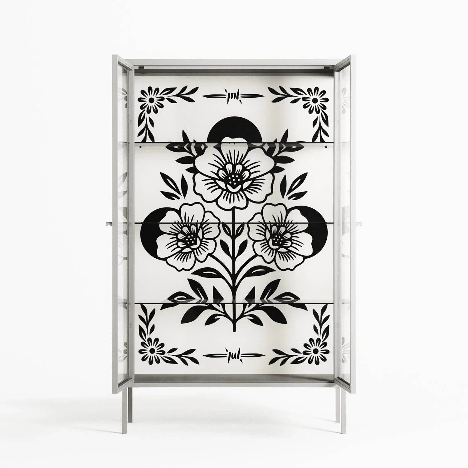Barbed Bloom - Cabinet - Daphna Sebbane - Chalk - Clear glass - Image 3