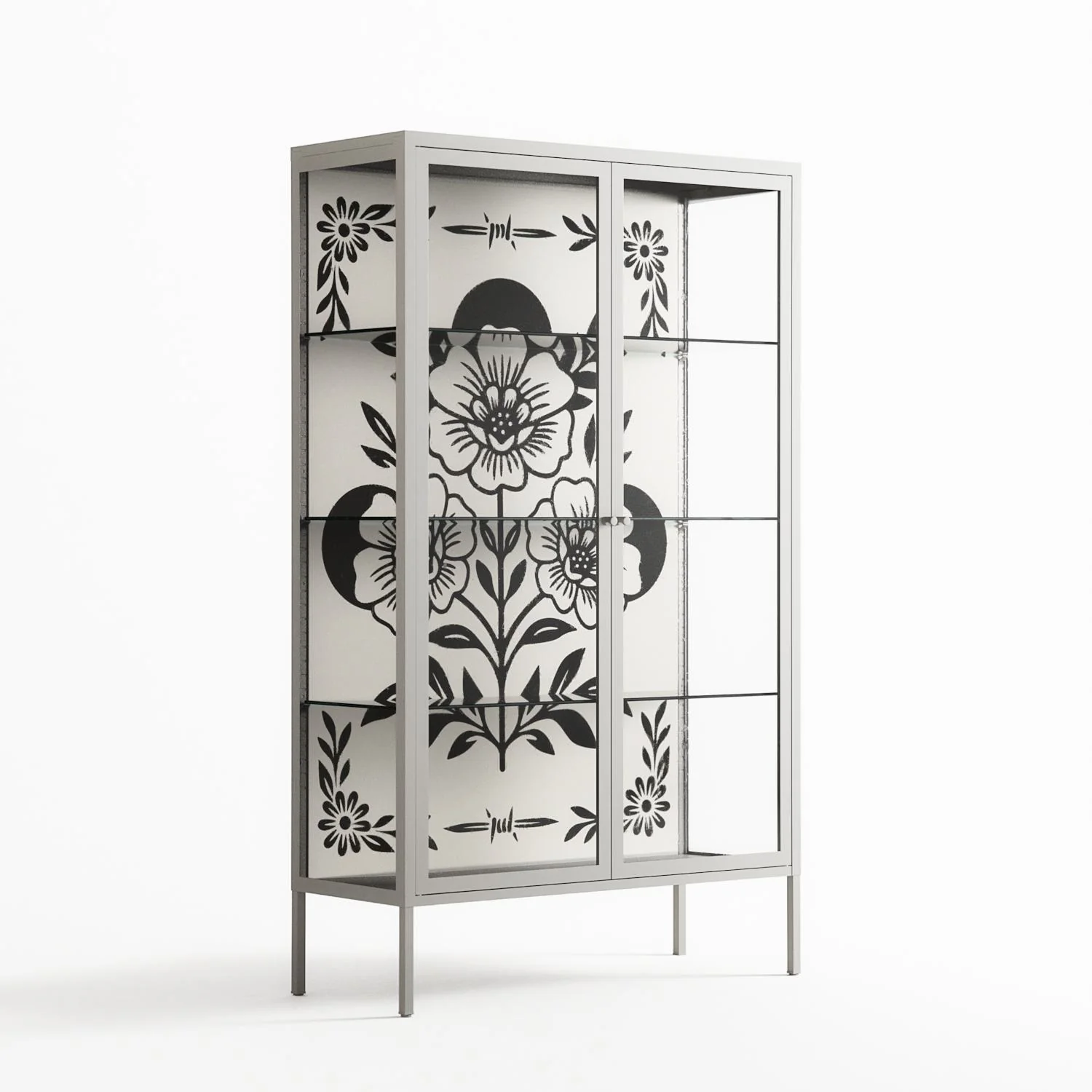 Barbed Bloom - Cabinet - Daphna Sebbane - Chalk - Clear glass - Image 4